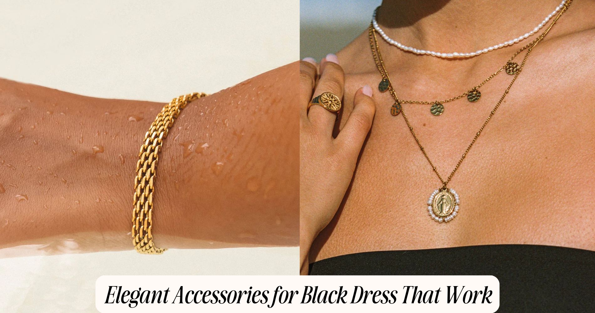 elegant accessories for black dress