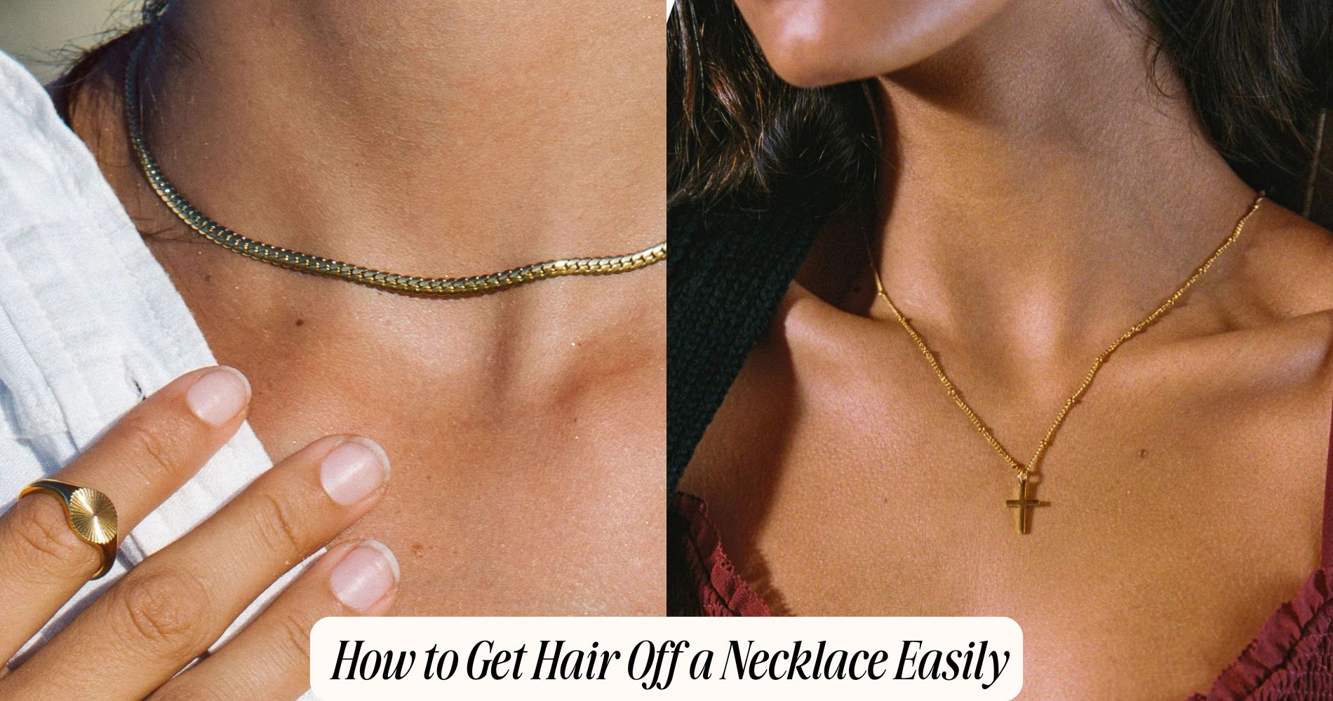 how to get hair off a necklace