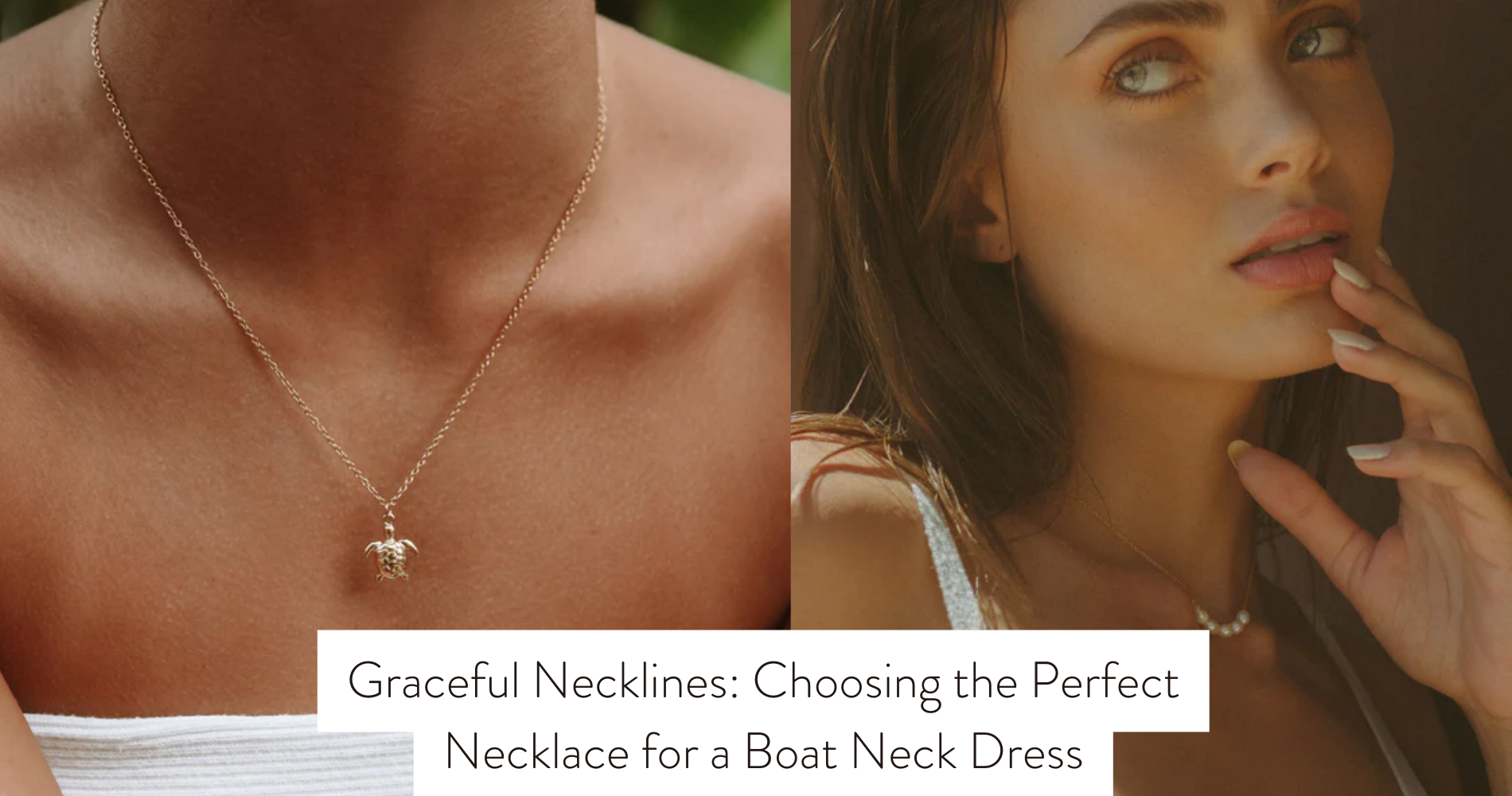 necklace for boat neck dress