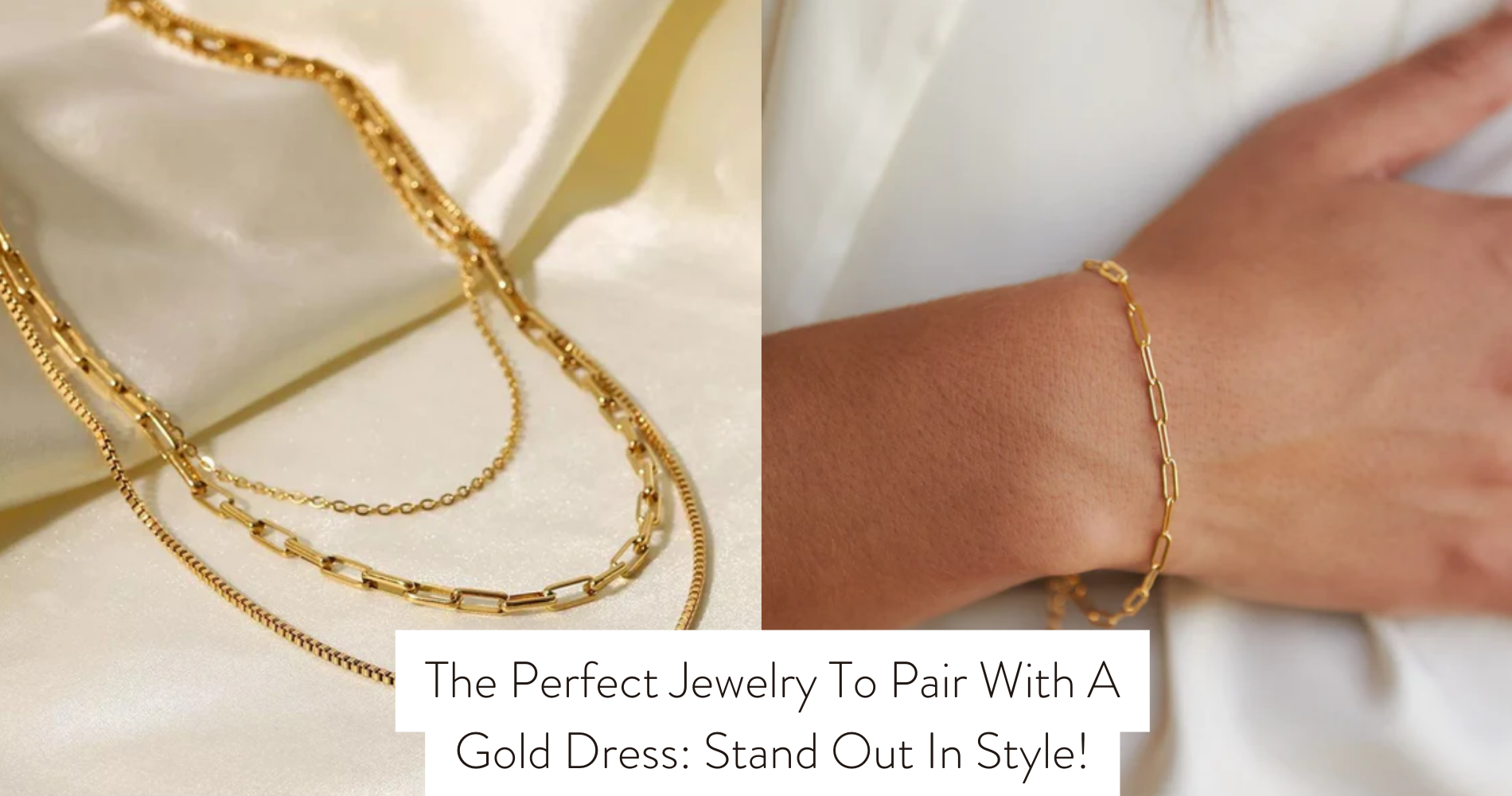 jewelry for gold dress