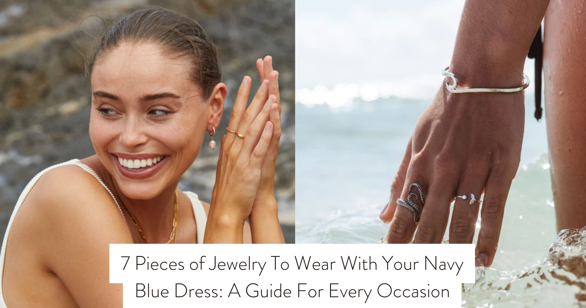 jewelry to wear with navy blue dress