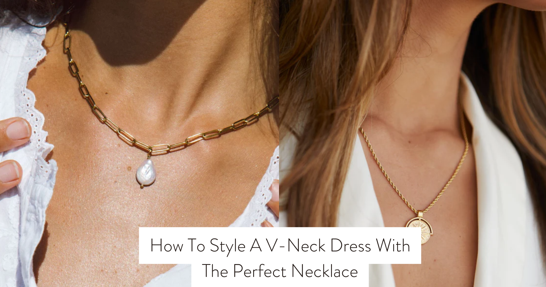 necklace for v neck dress