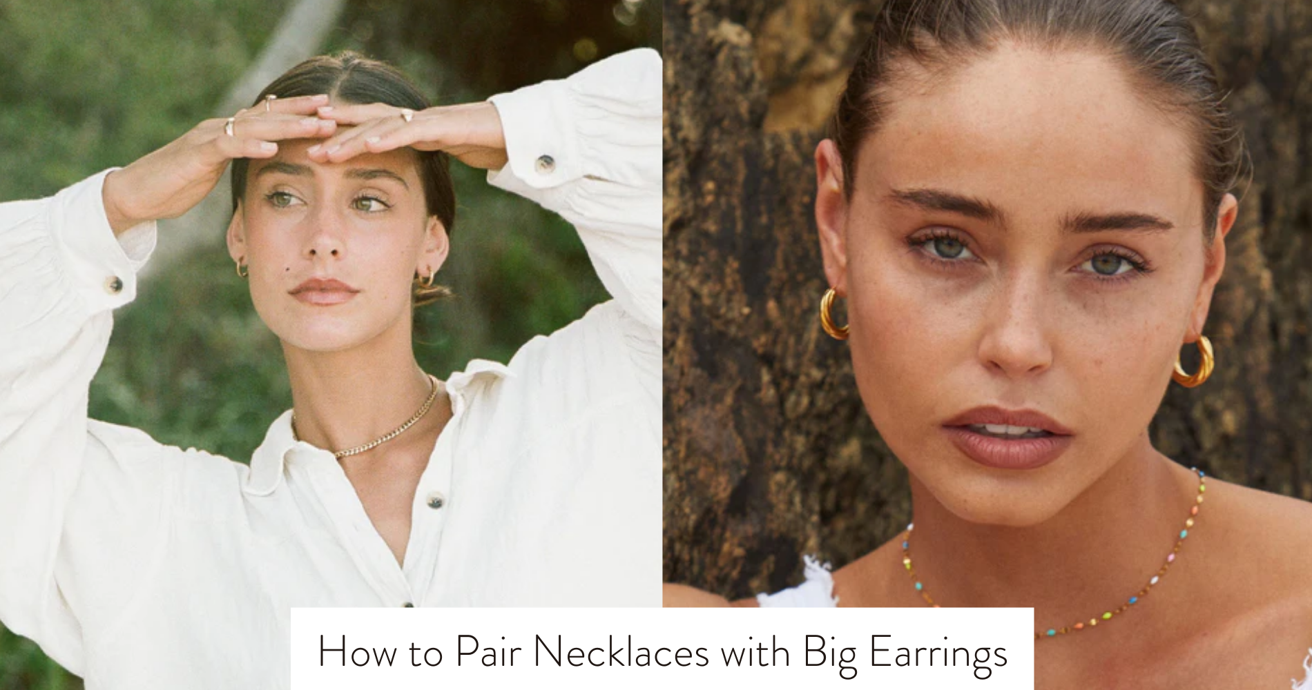 what necklace to wear with big earrings