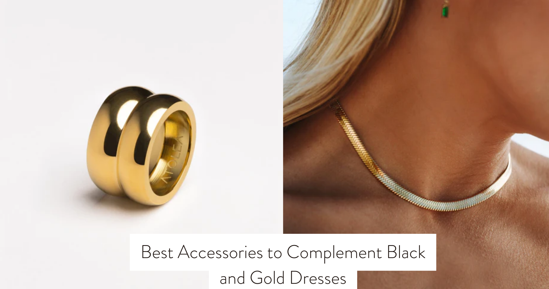 accessories for black and gold dress