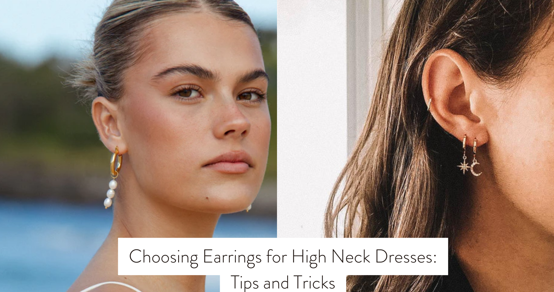 earrings for high neck dress