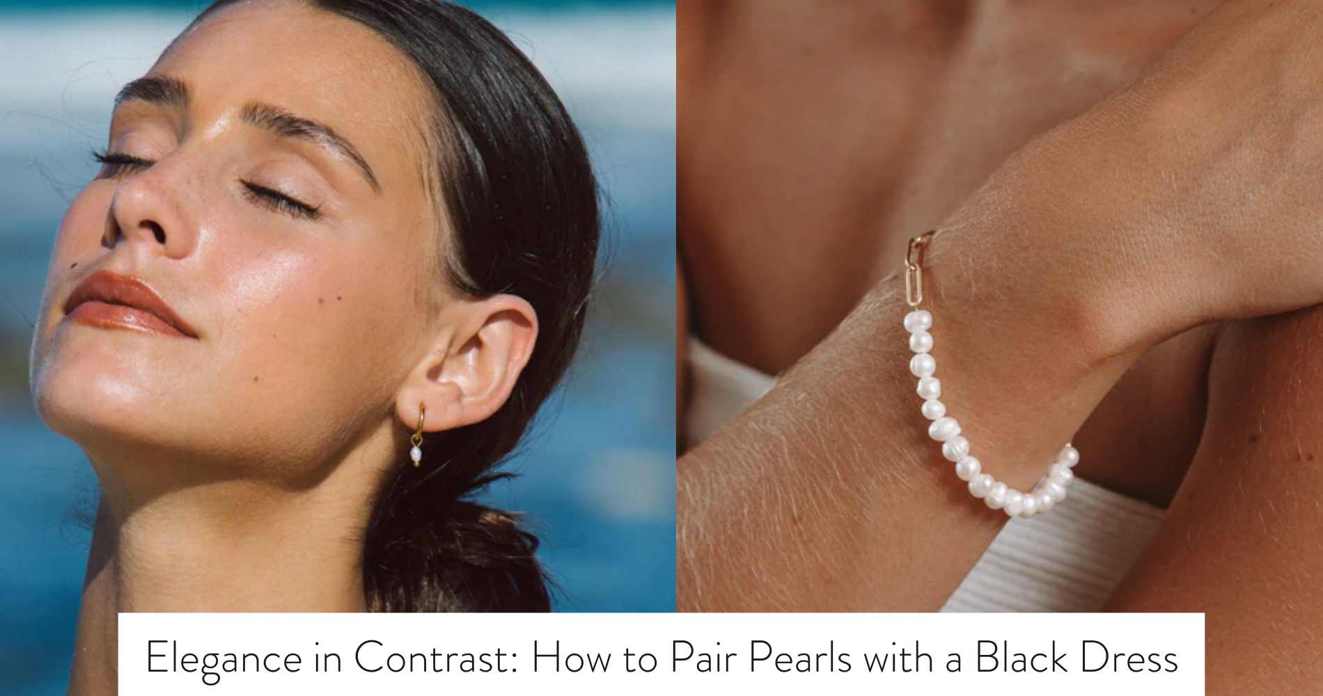 how to wear pearls with black dress