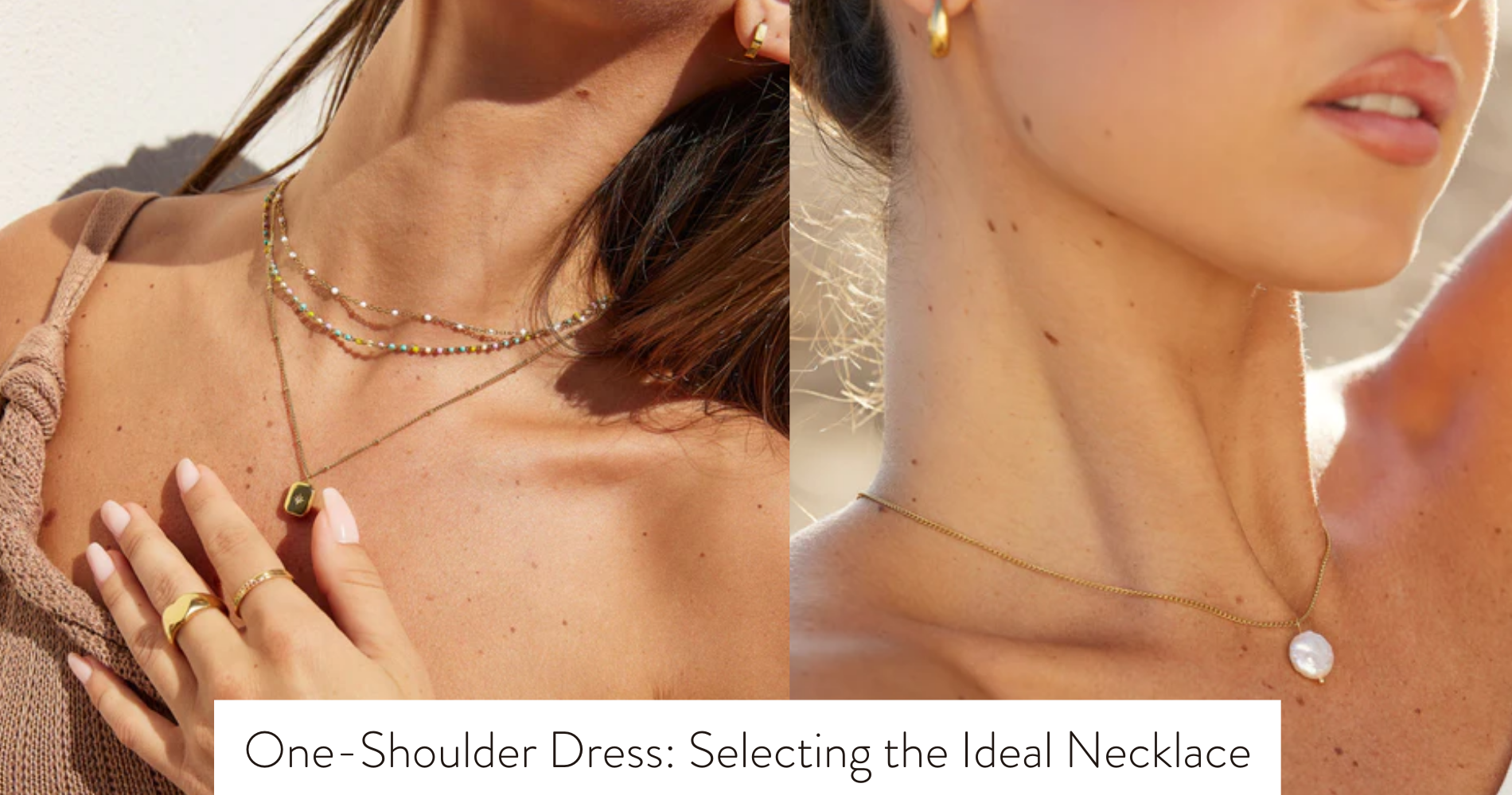 what necklace to wear with a one shoulder dress