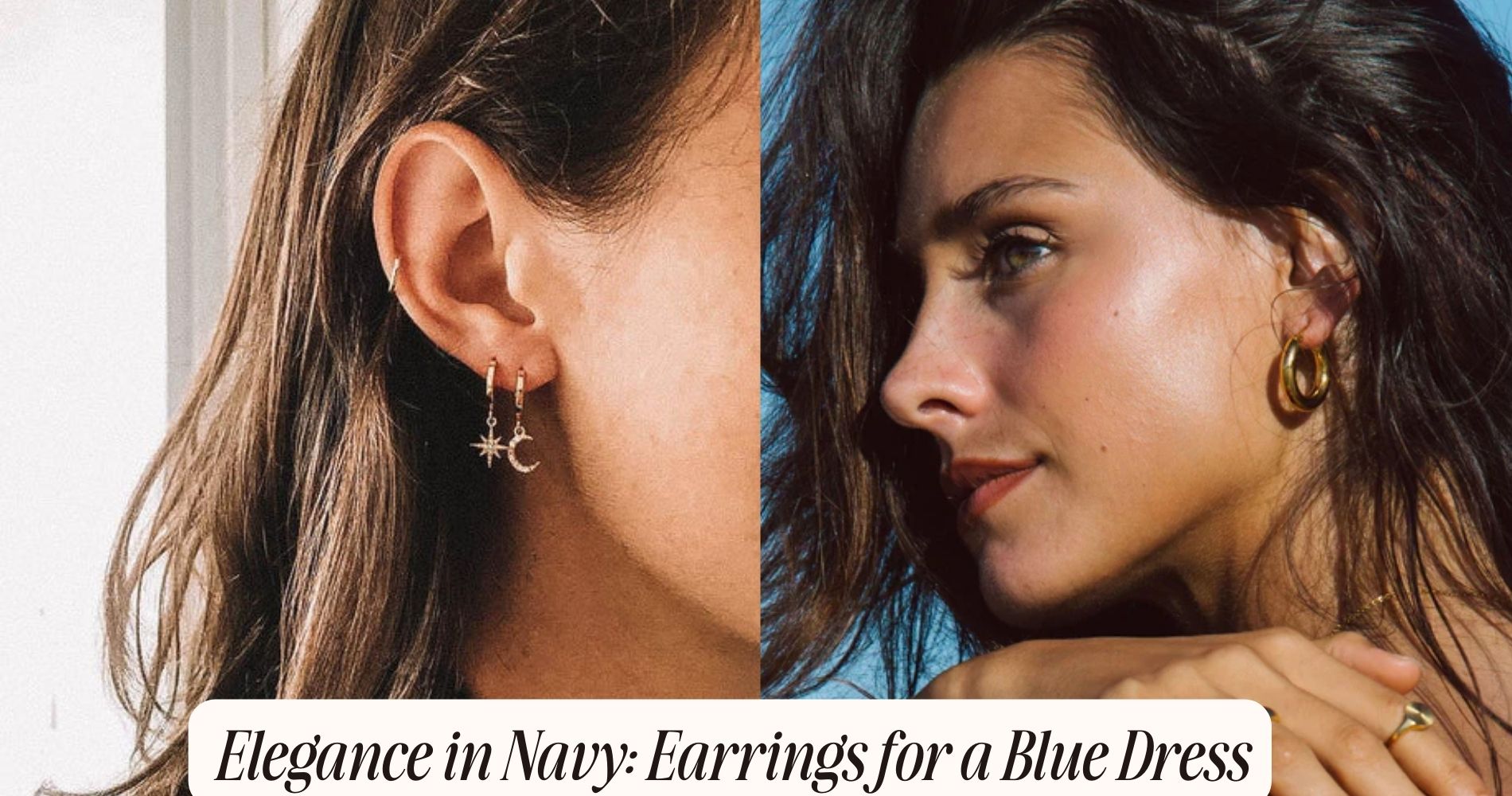earrings with navy blue dress