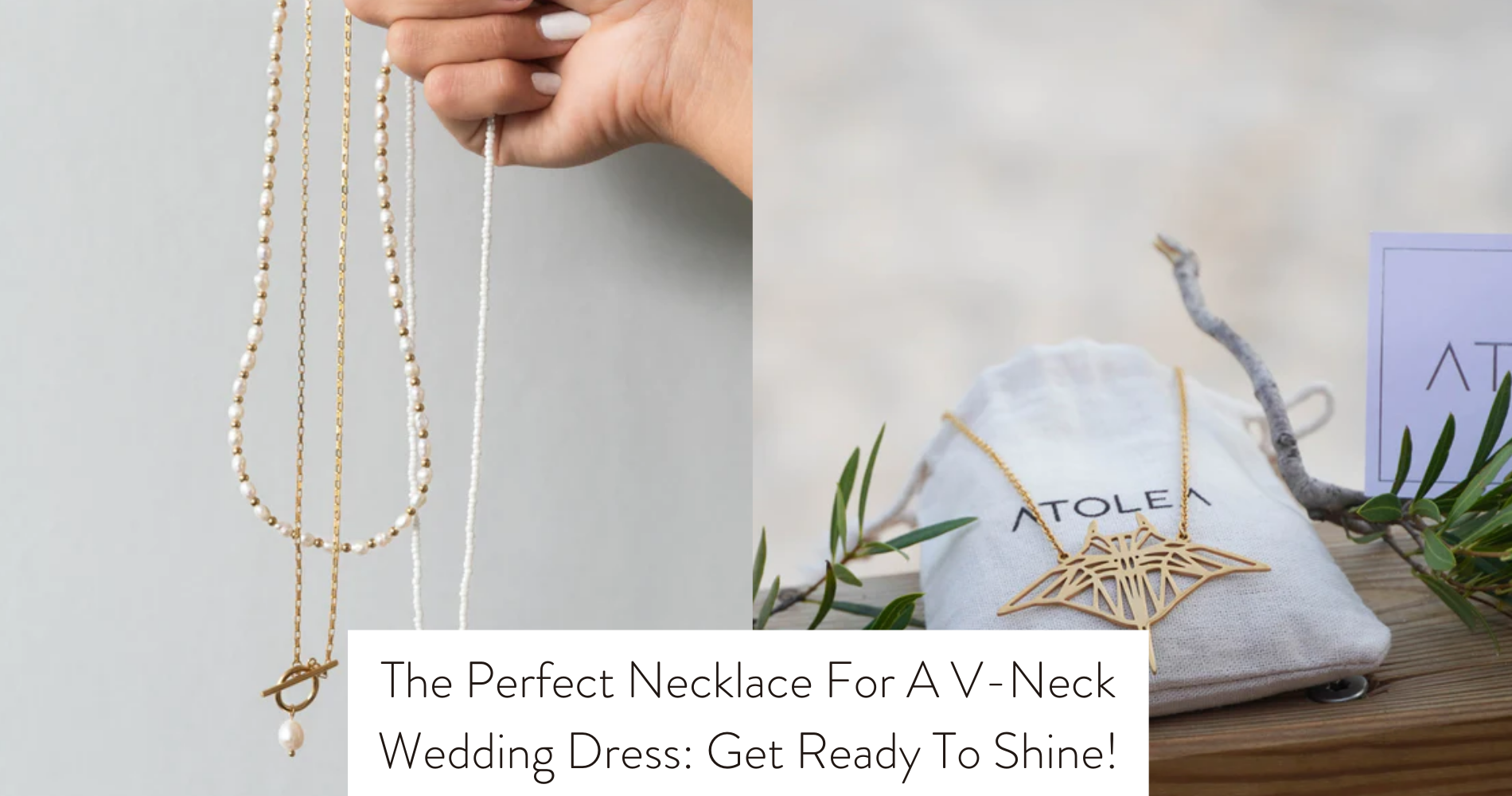 necklace for v neck wedding dress