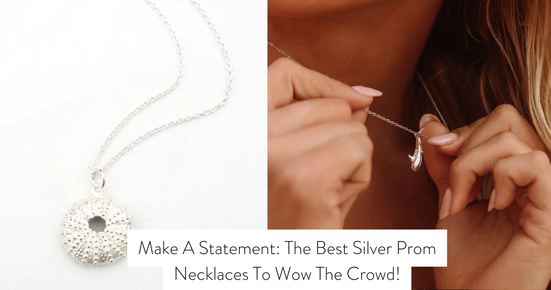 silver prom necklace