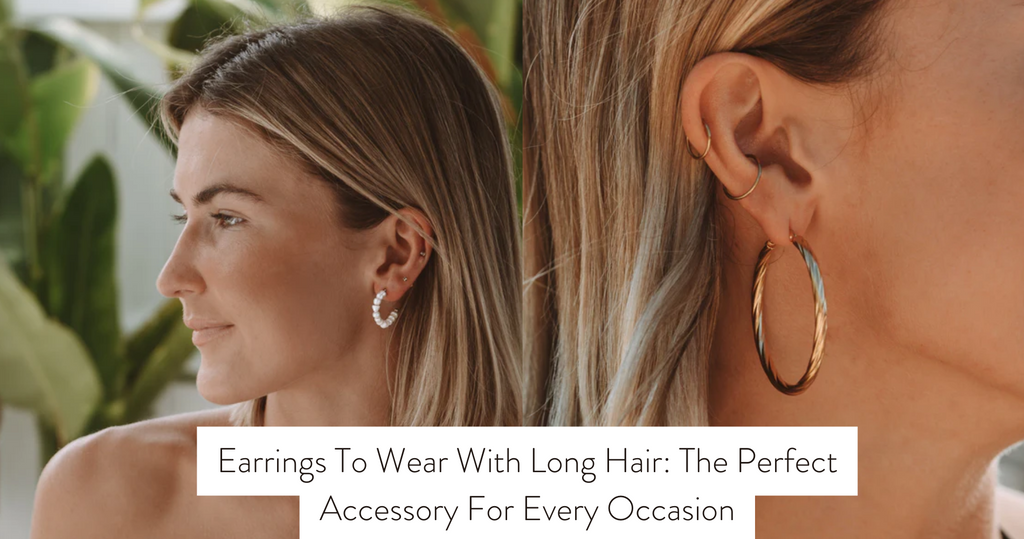 Long on sale hair earrings