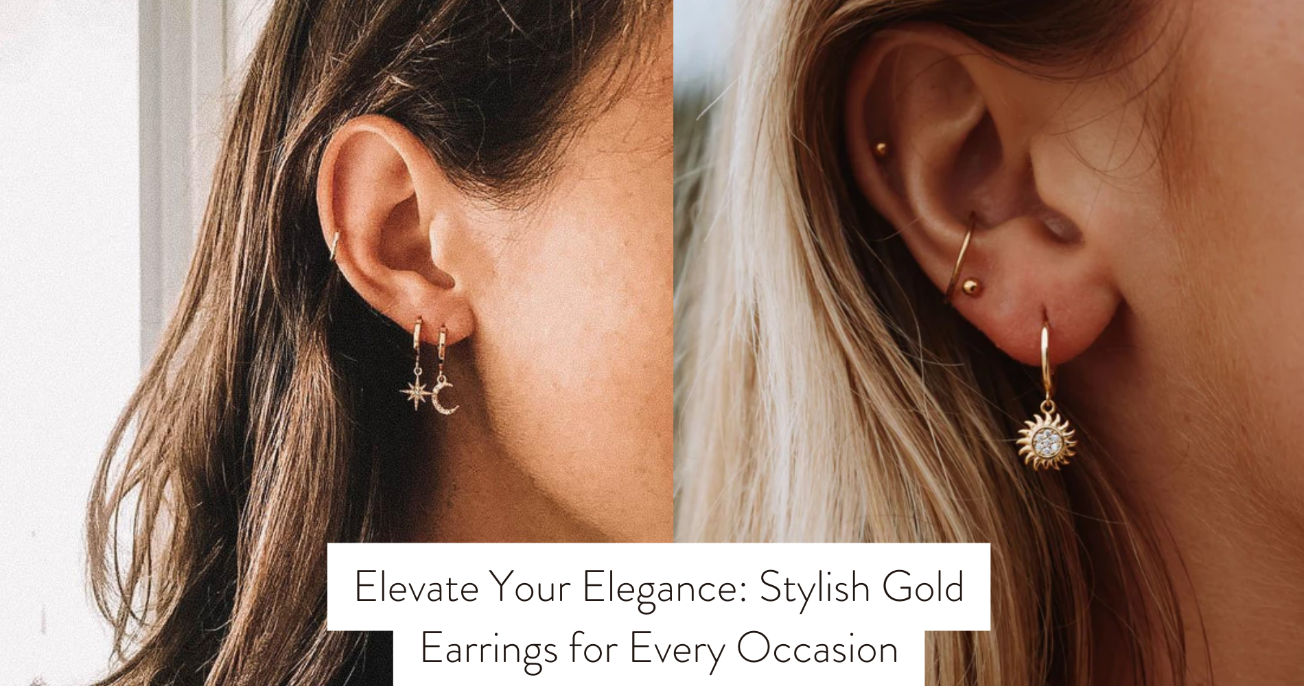 stylish gold earrings