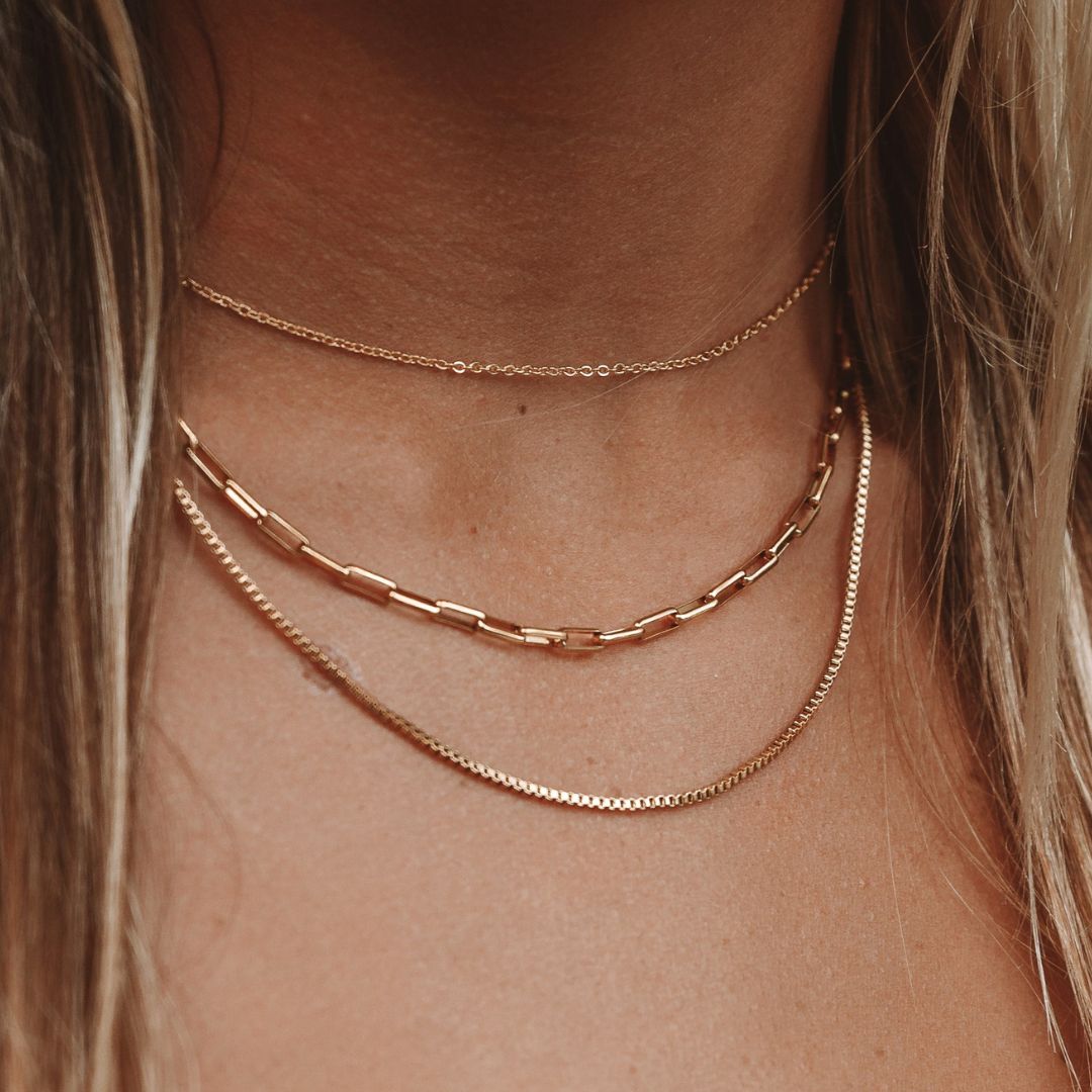 gold layered necklace