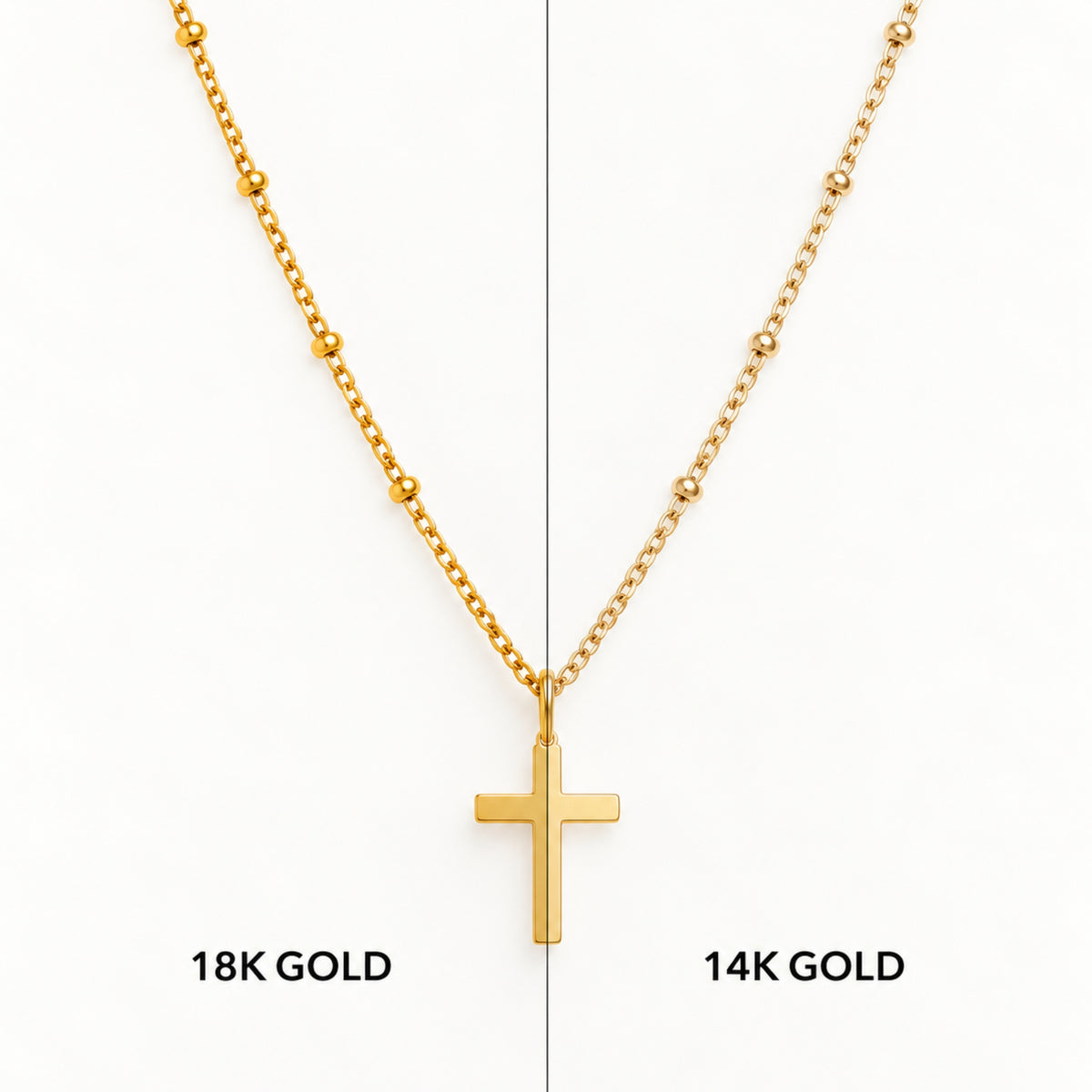 14k Gold Cross Necklace
