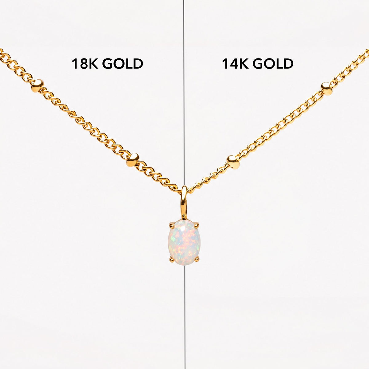 14k gold opal necklace