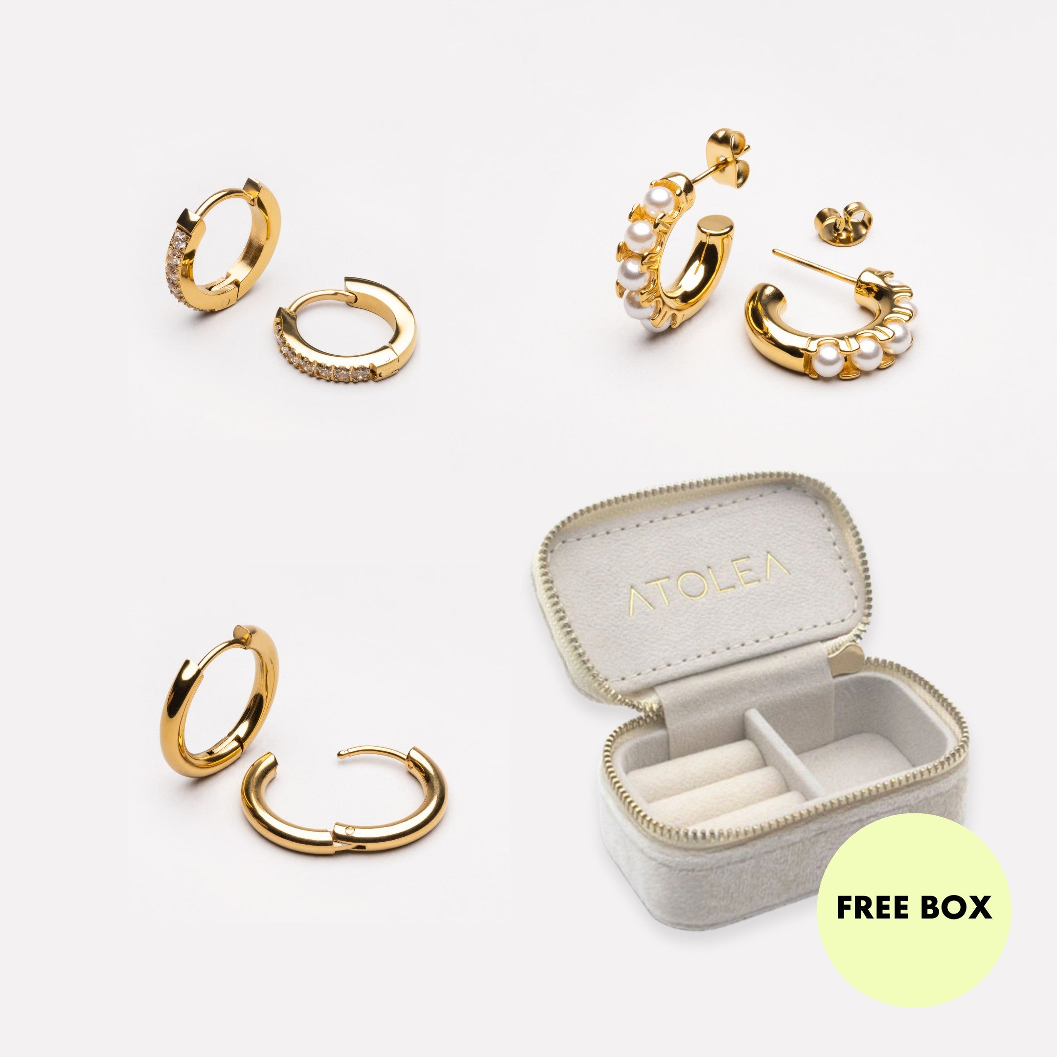 Everyday Earrings Set (with Jewelry Box)