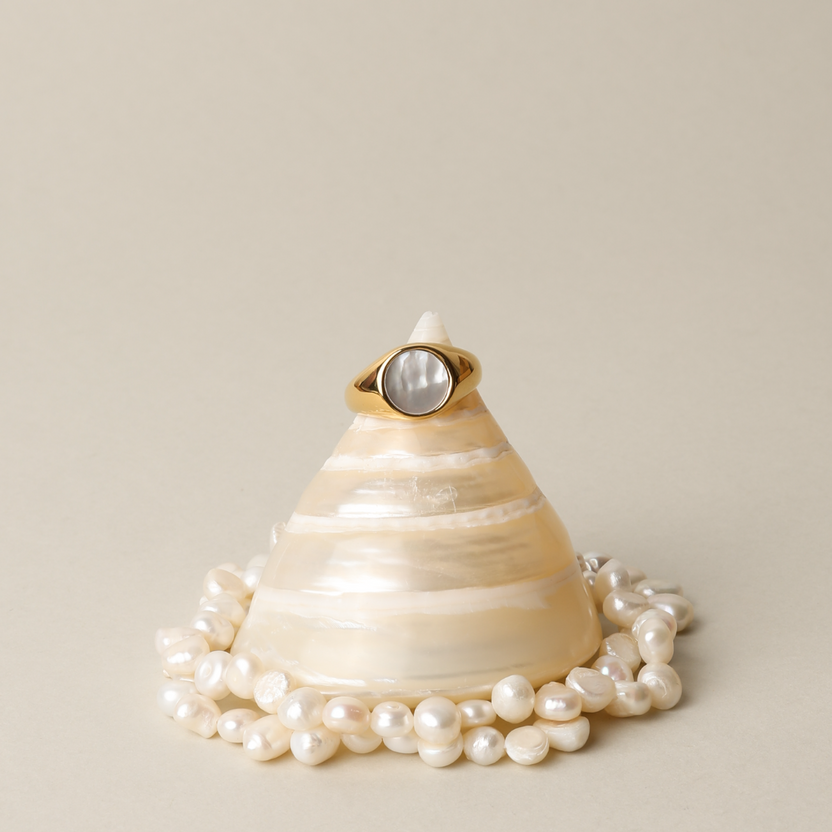 MOLLIE MOTHER OF PEARL RING main image 1
