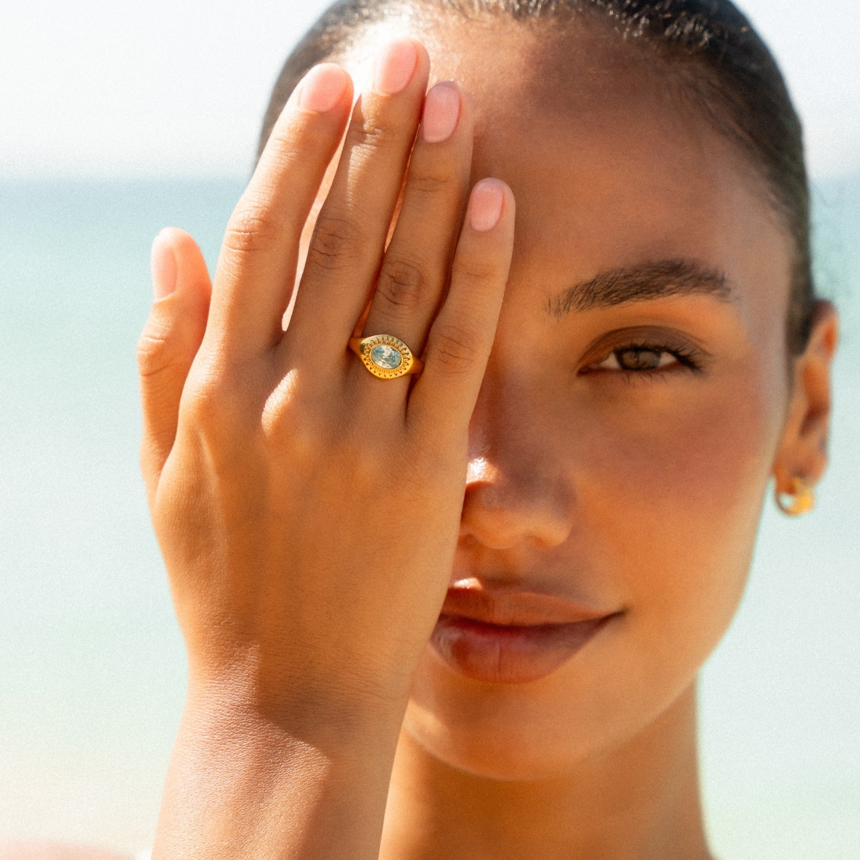 Aegean Gold Statement Ring
