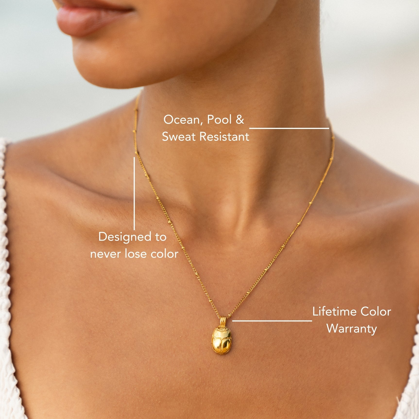 Ancient Inspired Gold Necklace