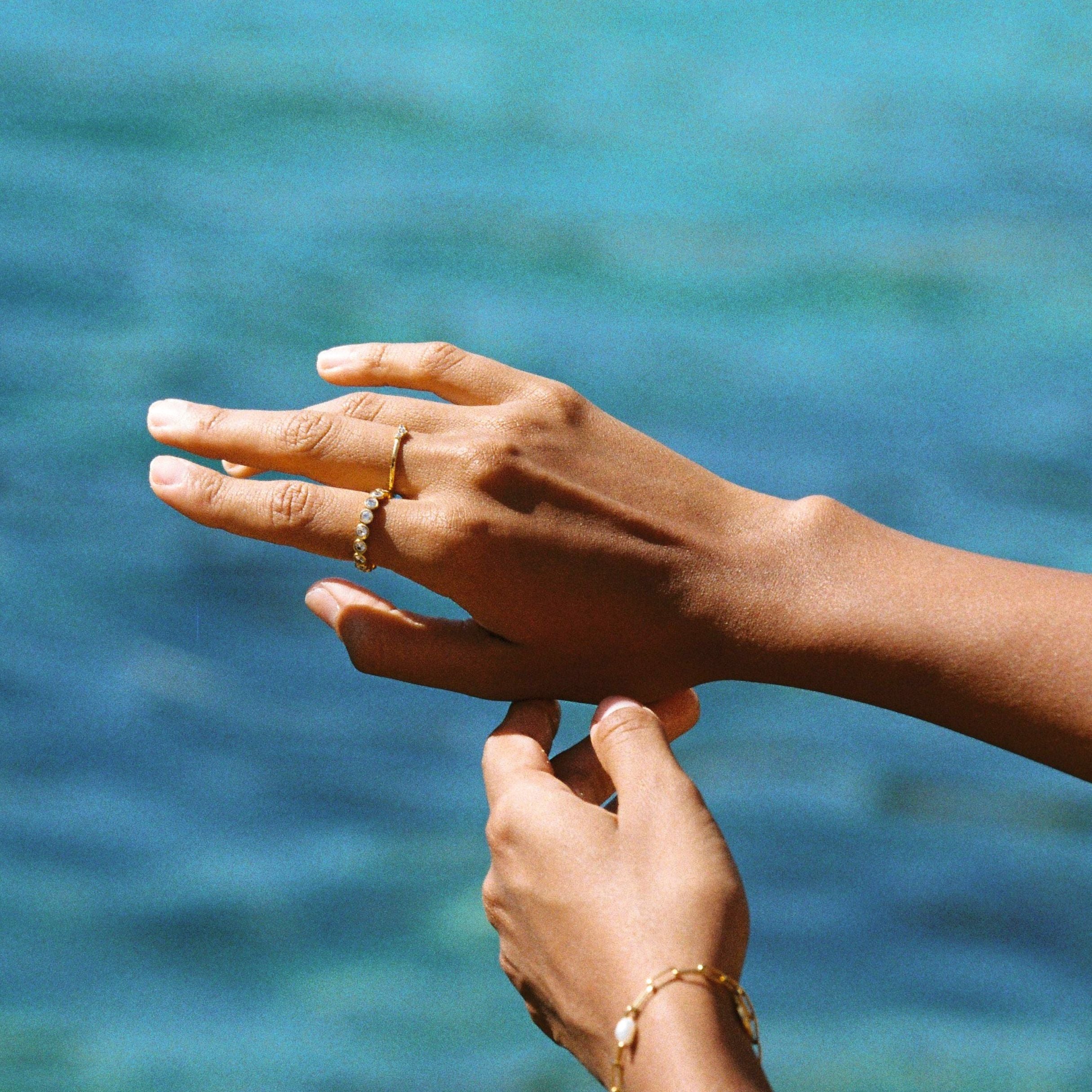 Beaded Shiny Ring