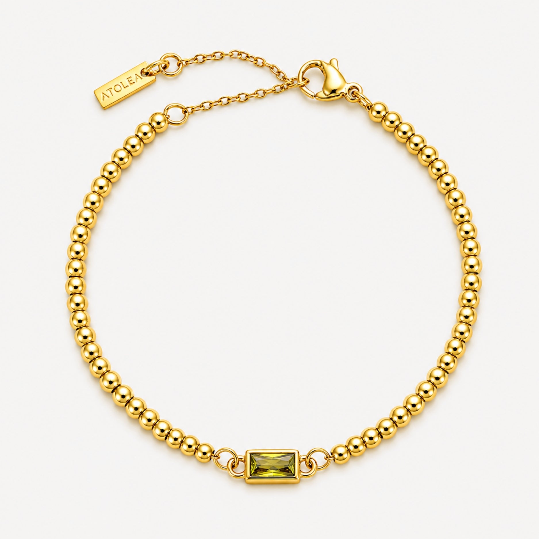Birthstone Bracelet August Peridot