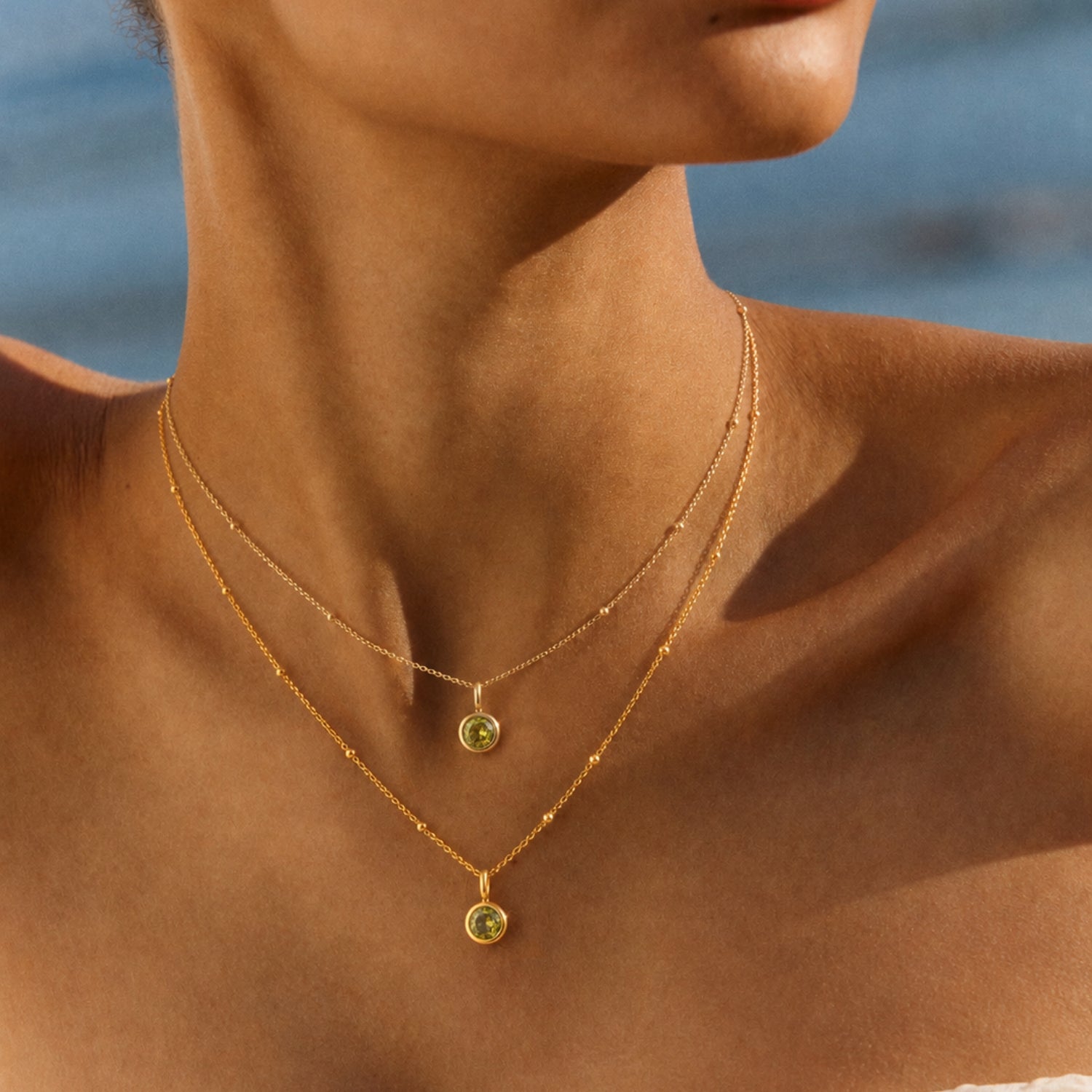 Birthstone Necklace 14kgold