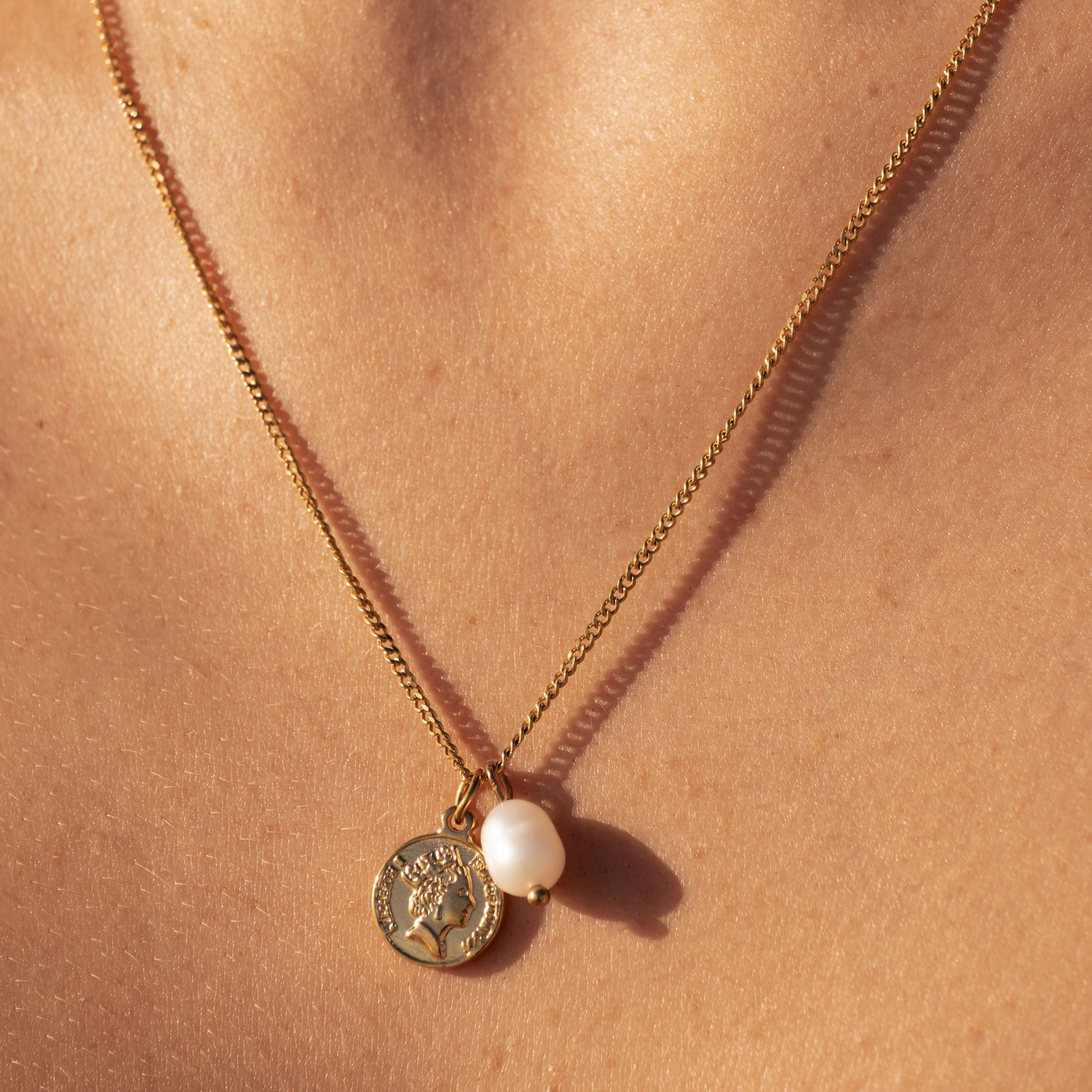 Coin Pearl Necklace