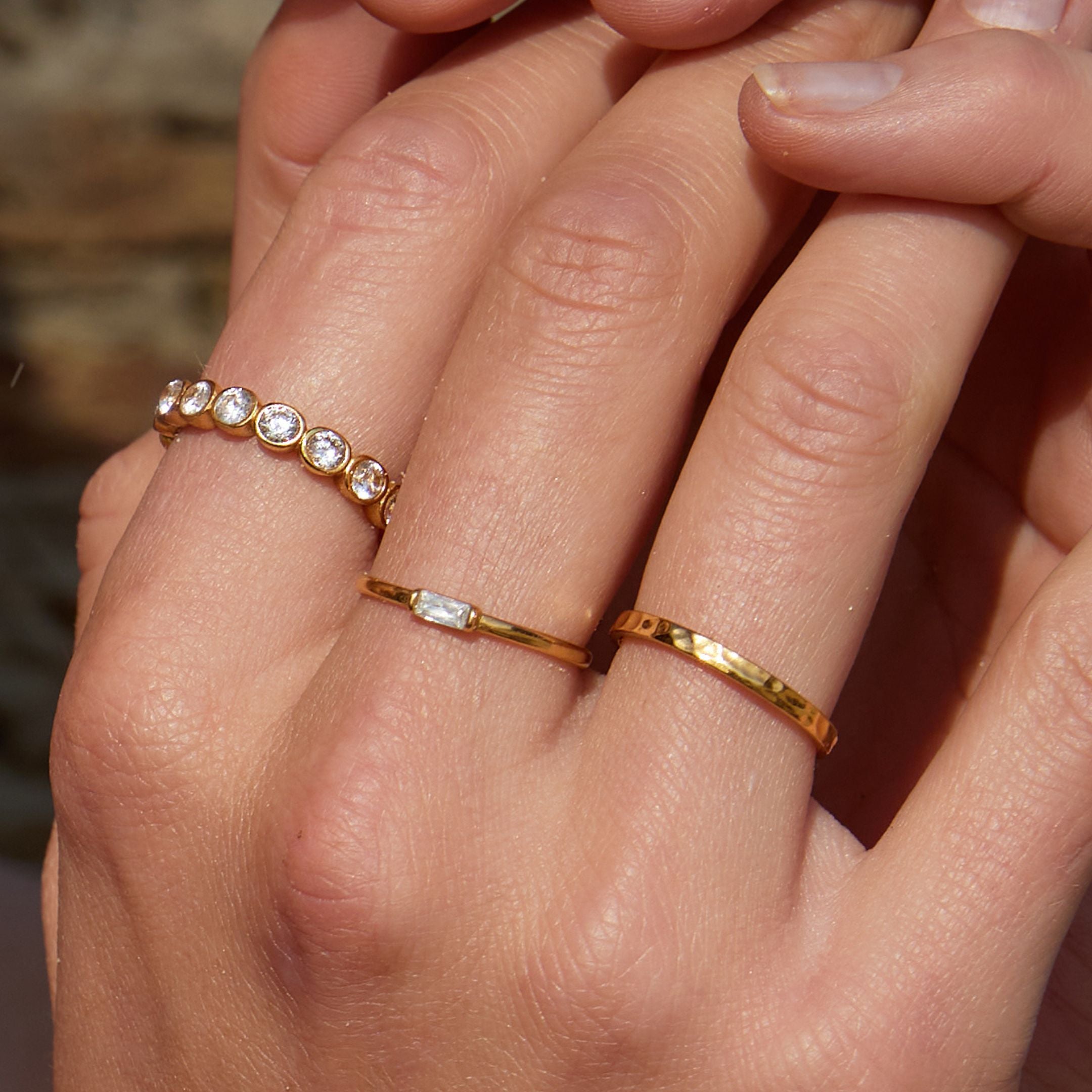 Dainty Diamond Gold Ring