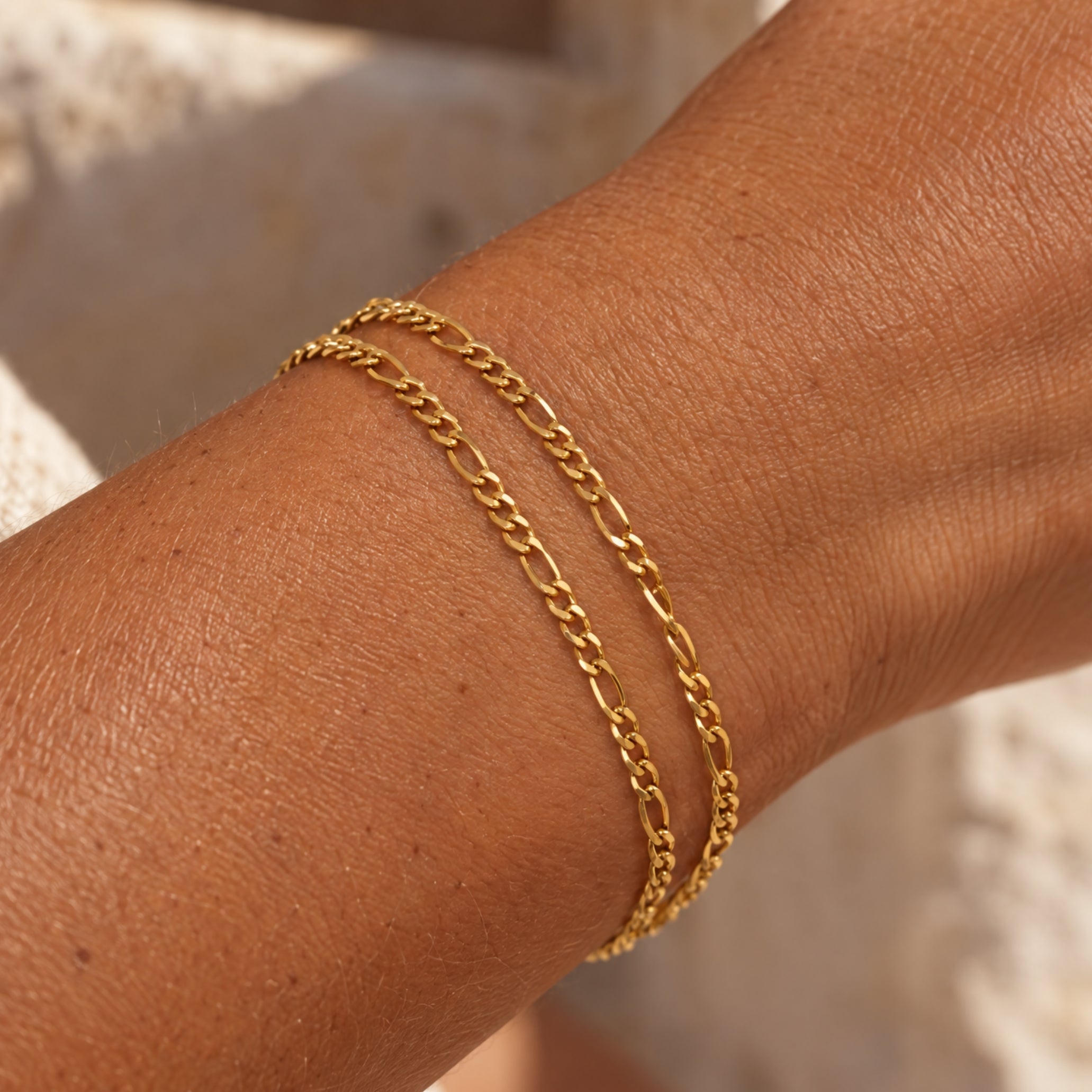 Layered Figaro Bracelet