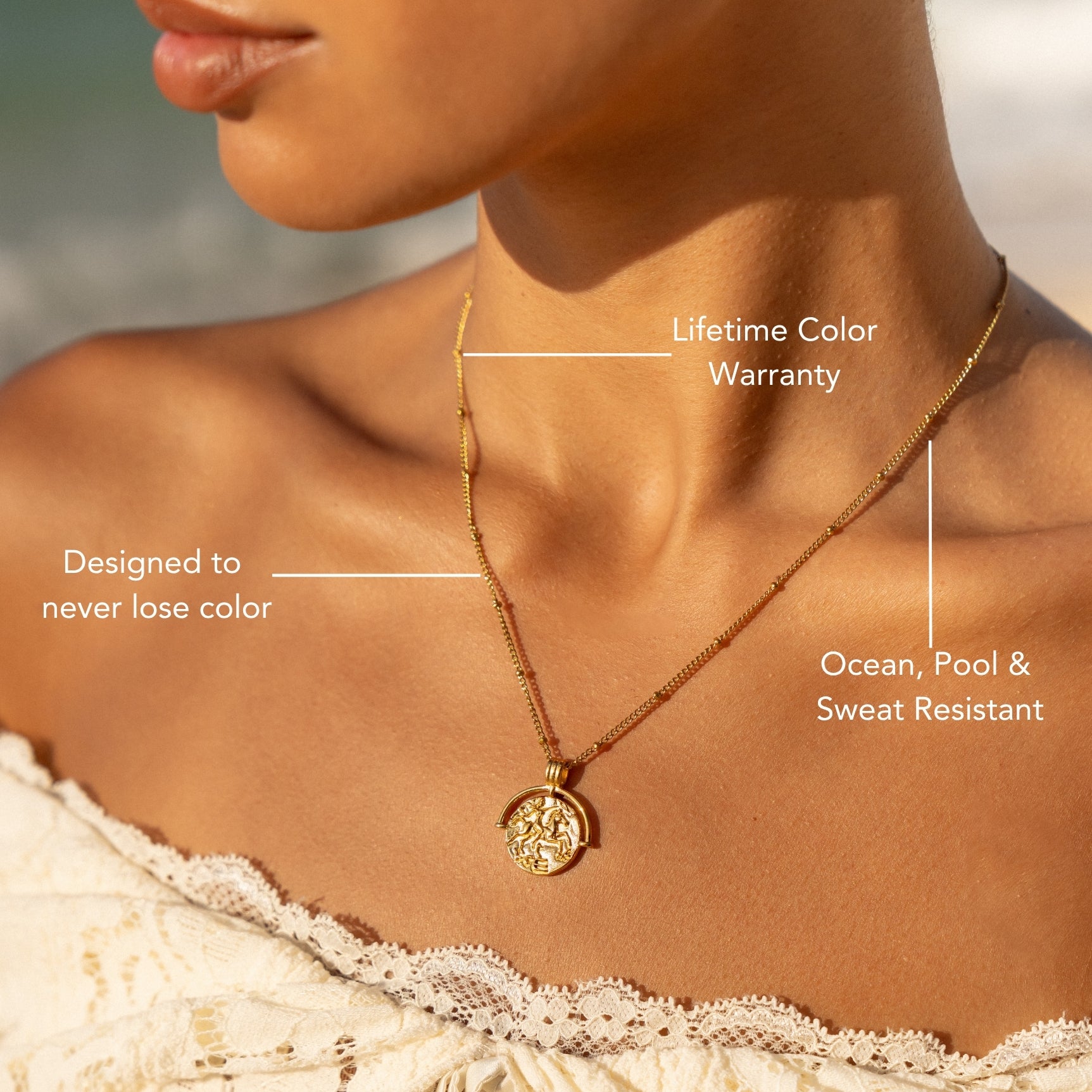 Goddess Gold Charm Pendant