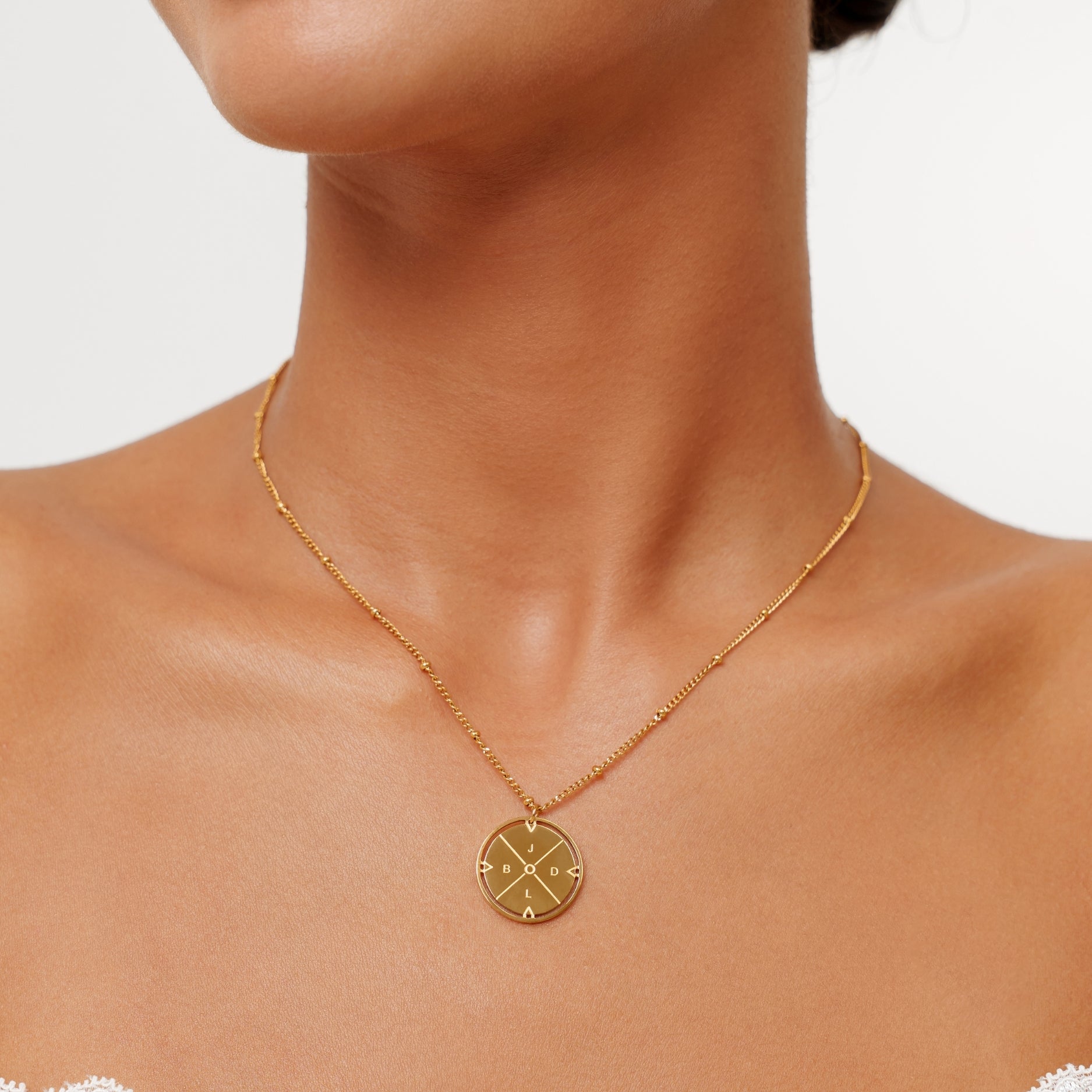 Gold Compass Pendant