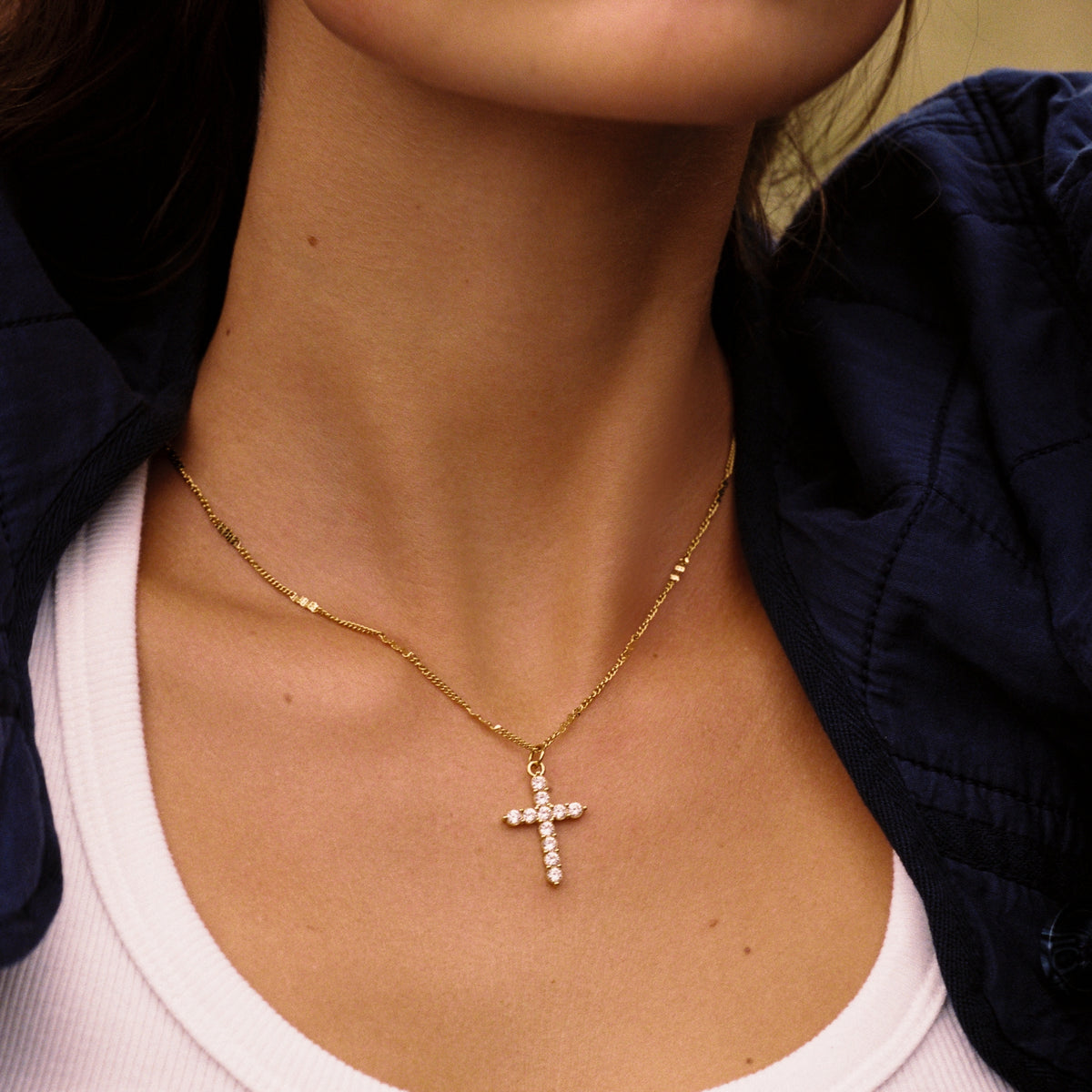 Gold Cross Charm