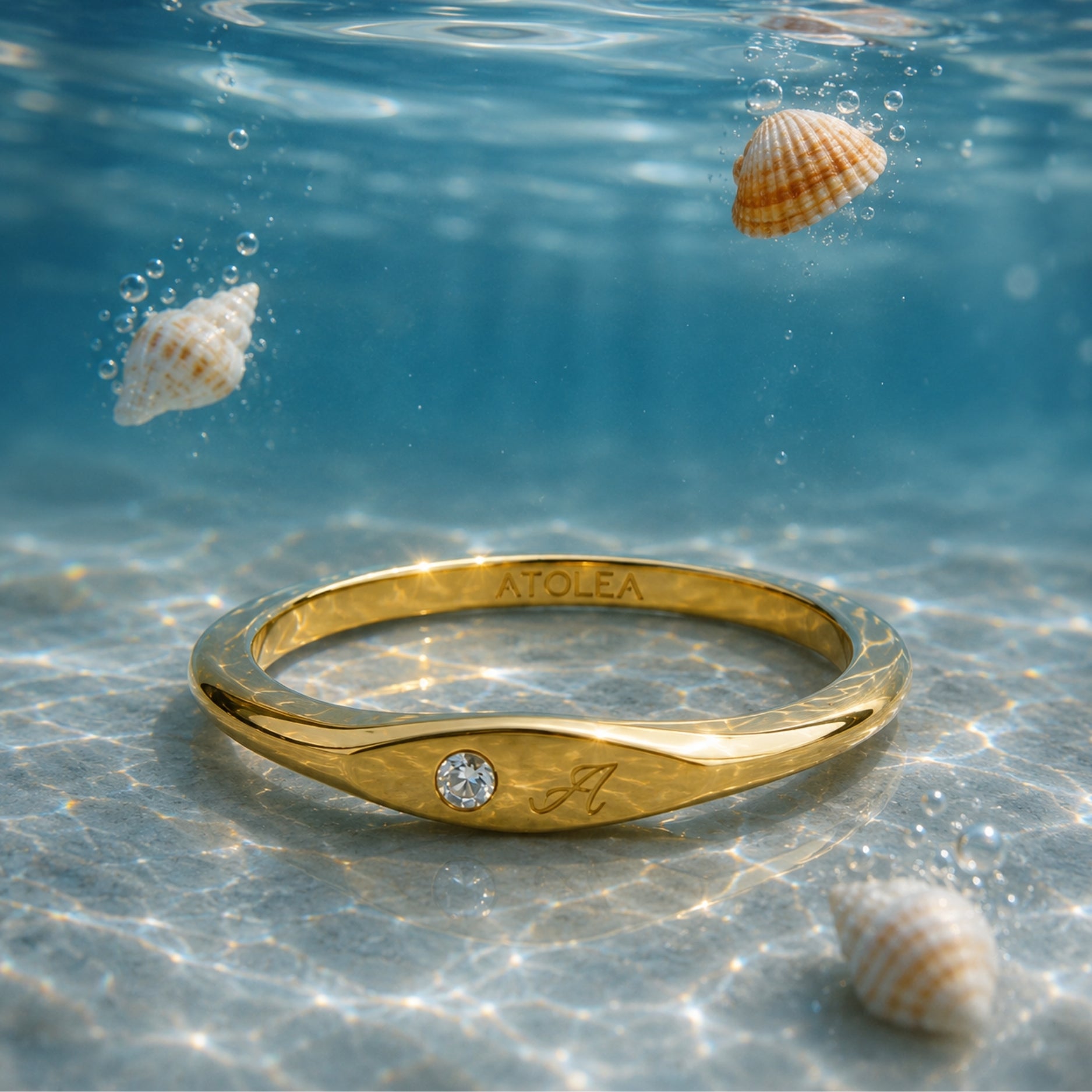 Gold Initial Ring