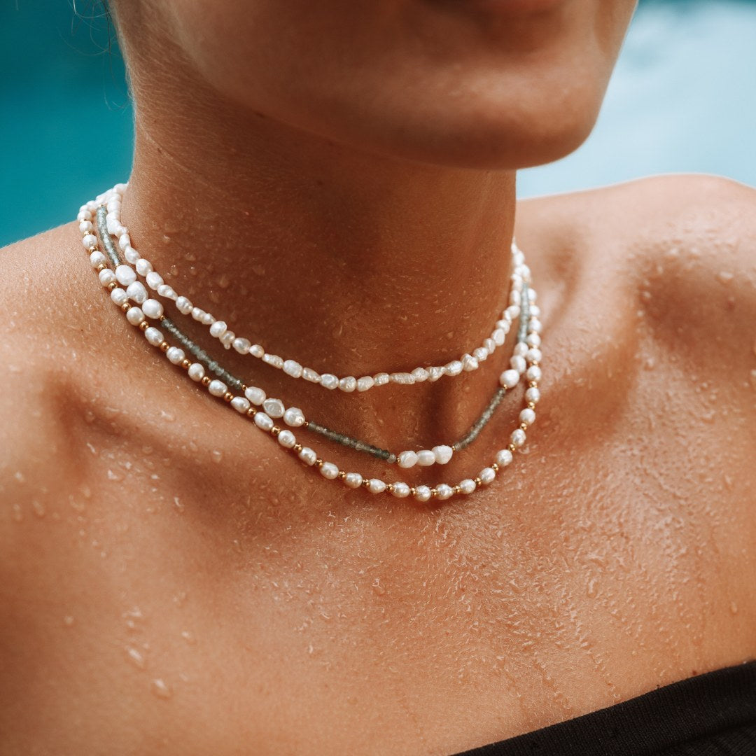 Golden on sale freshwater pearls