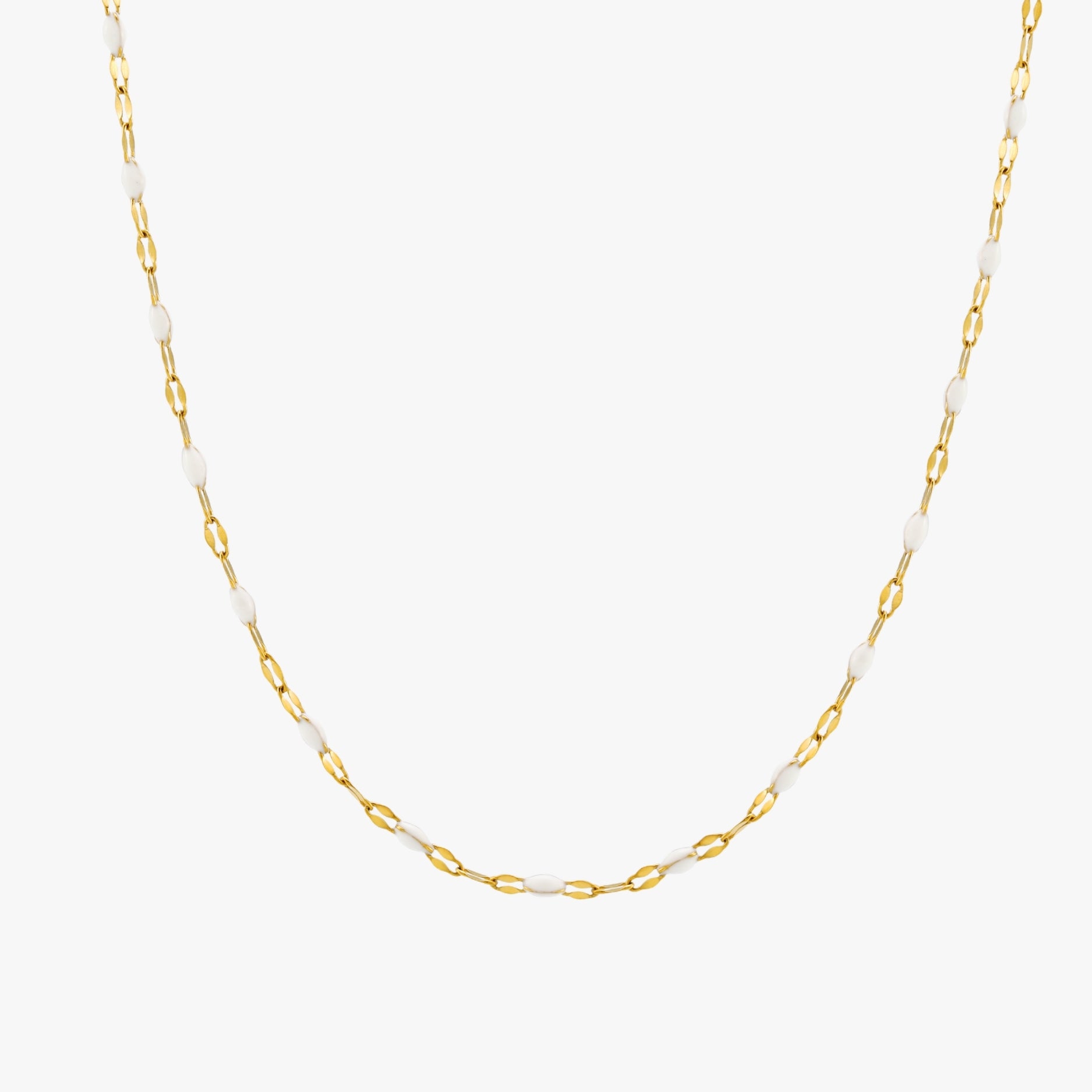 Gold White Choker