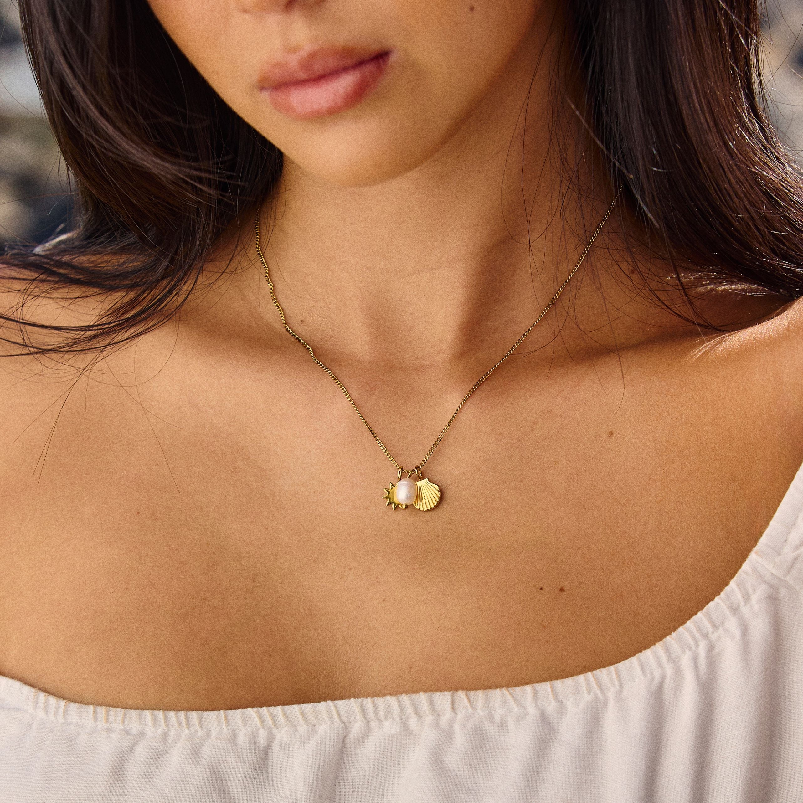 Gold Ocean Pendant