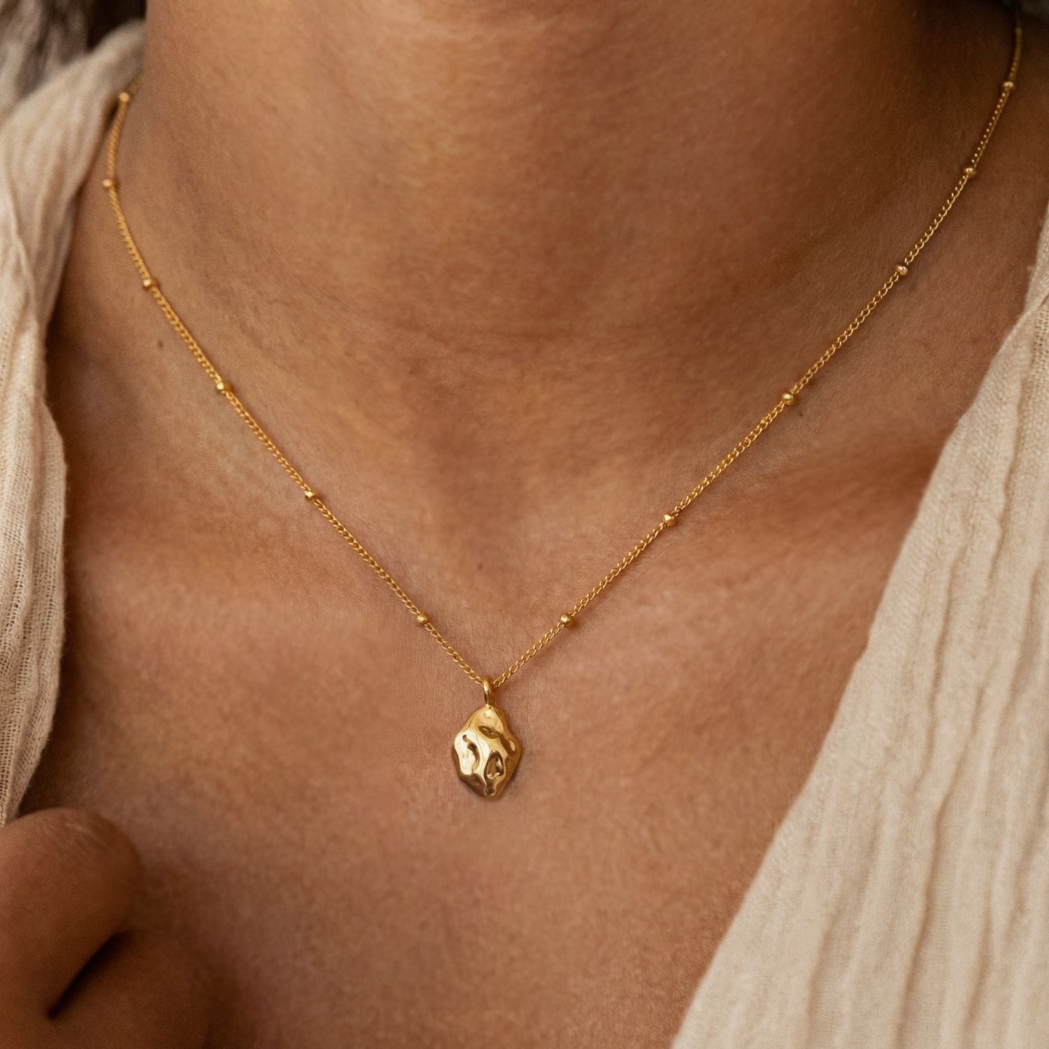 Goldie Necklace On Model