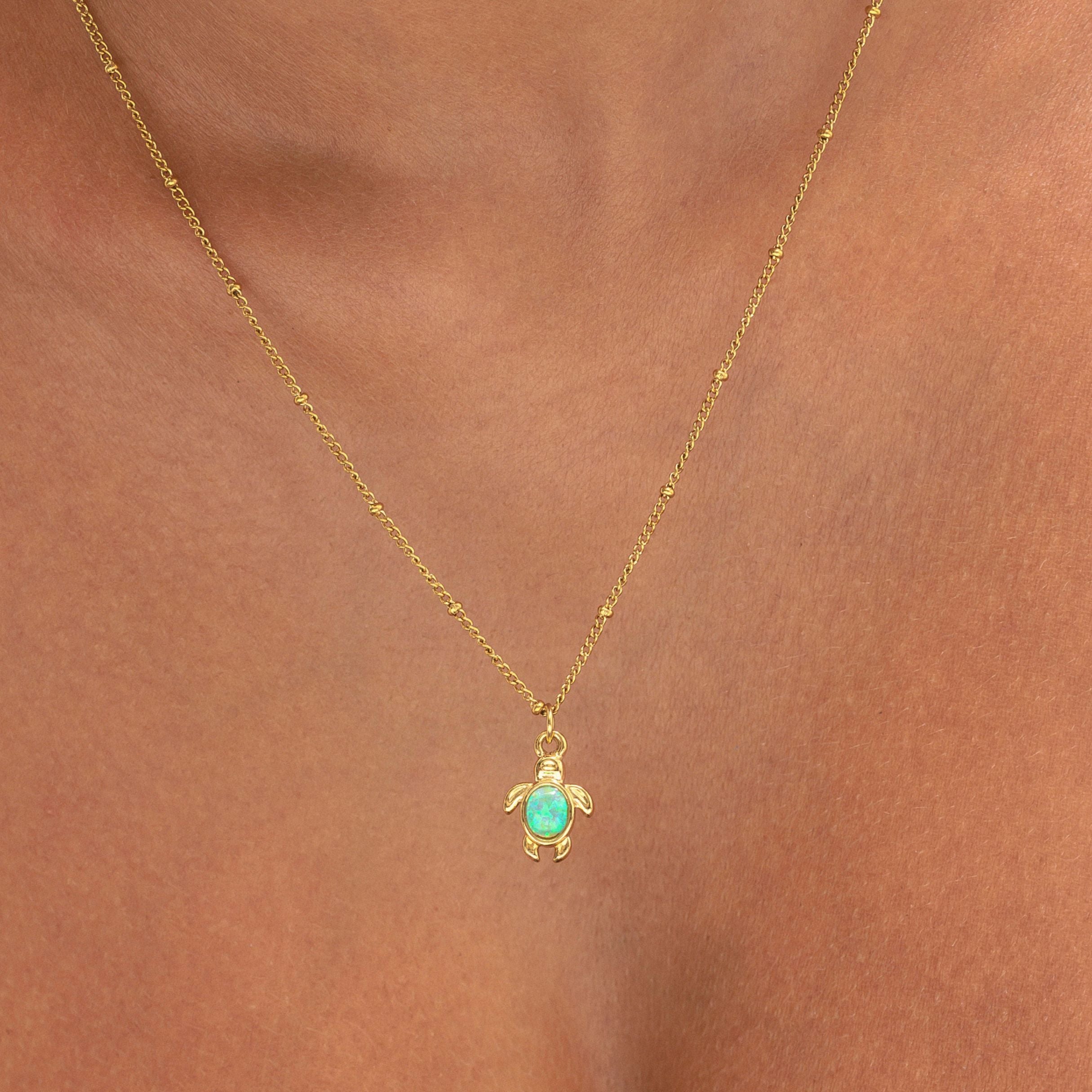 Green Sea Turtle Necklace