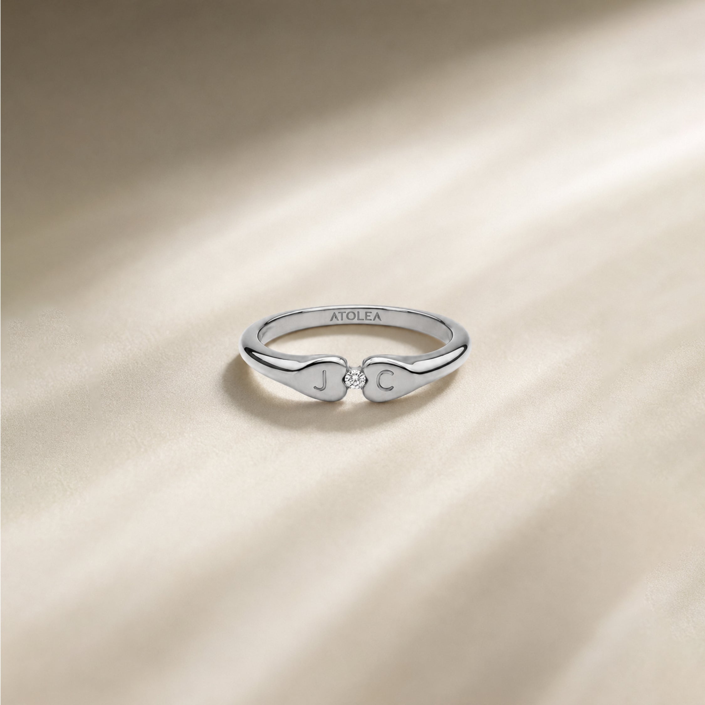 Initial Silver Ring