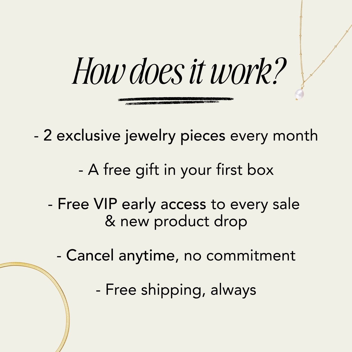 Jewelry subscription box