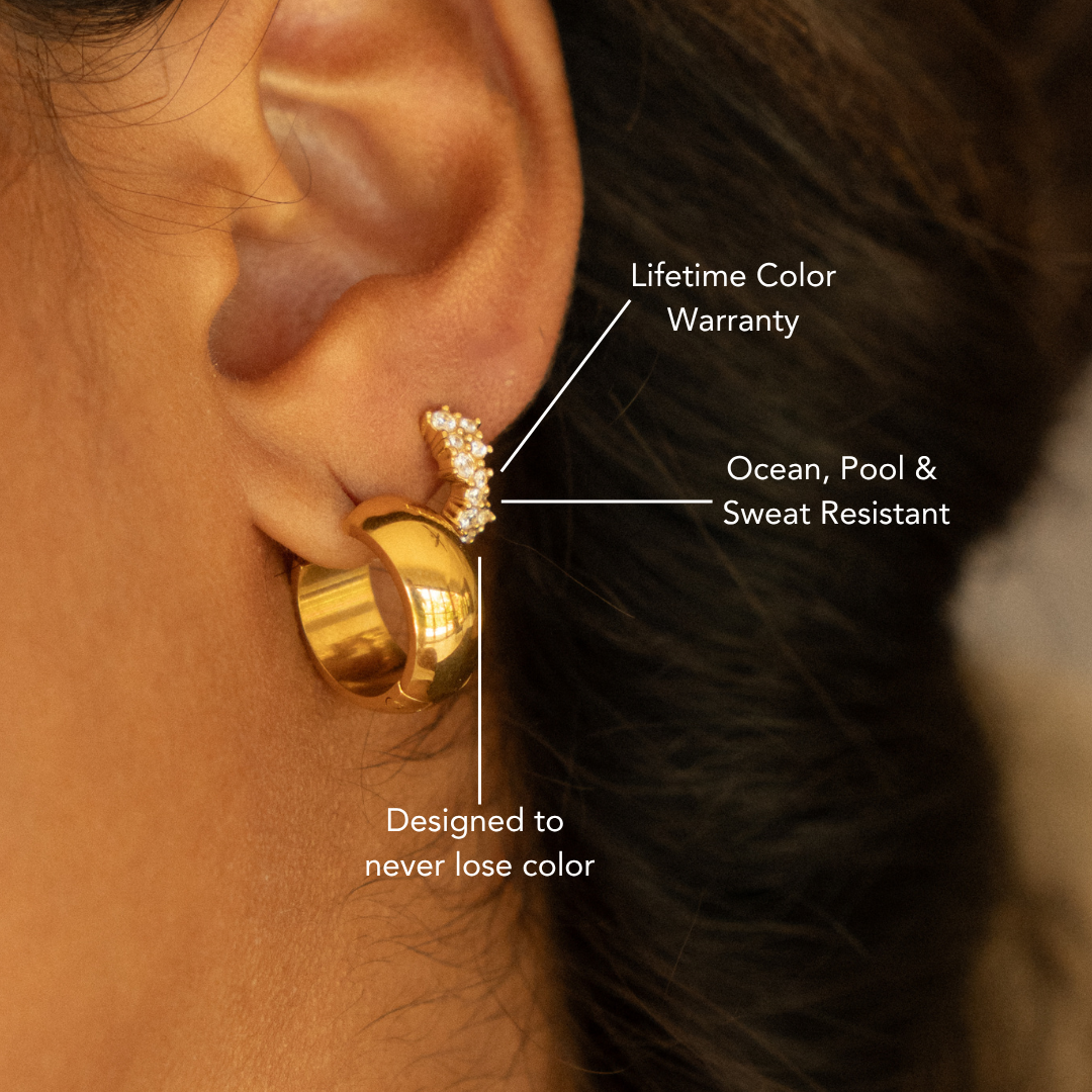 Minimalist Pave Hoops