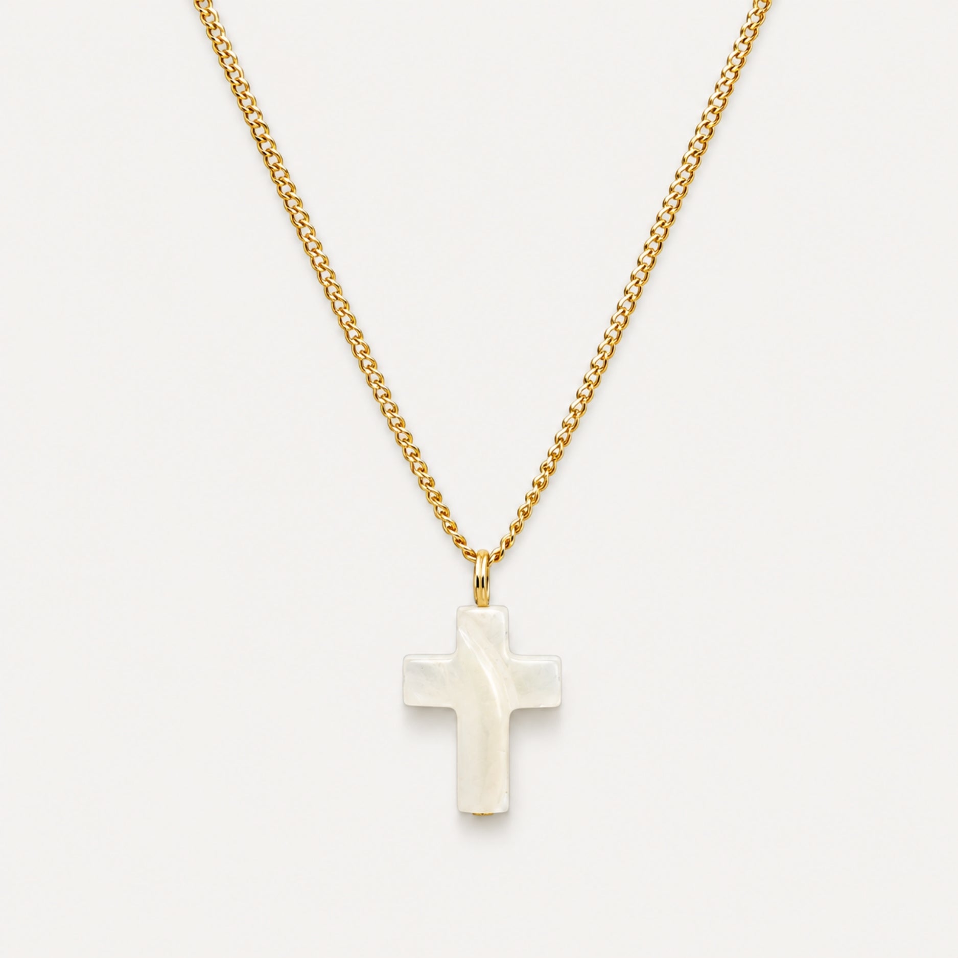 Mother of Pearl Cross Necklace