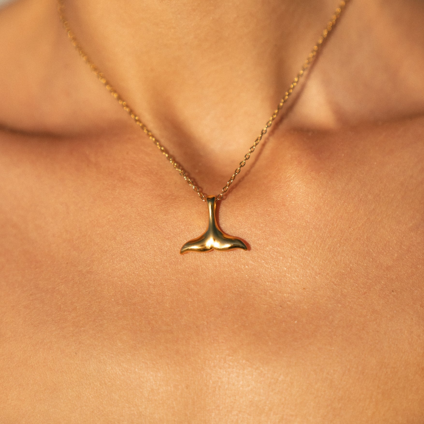 Necklace With Whale Tail Pendant