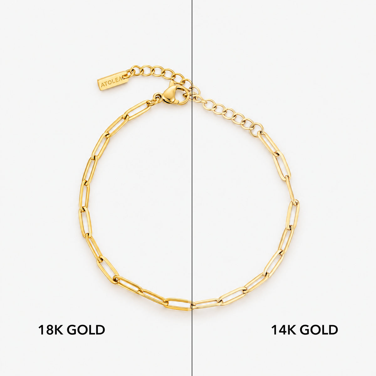 Paperclip Bracelet 14k