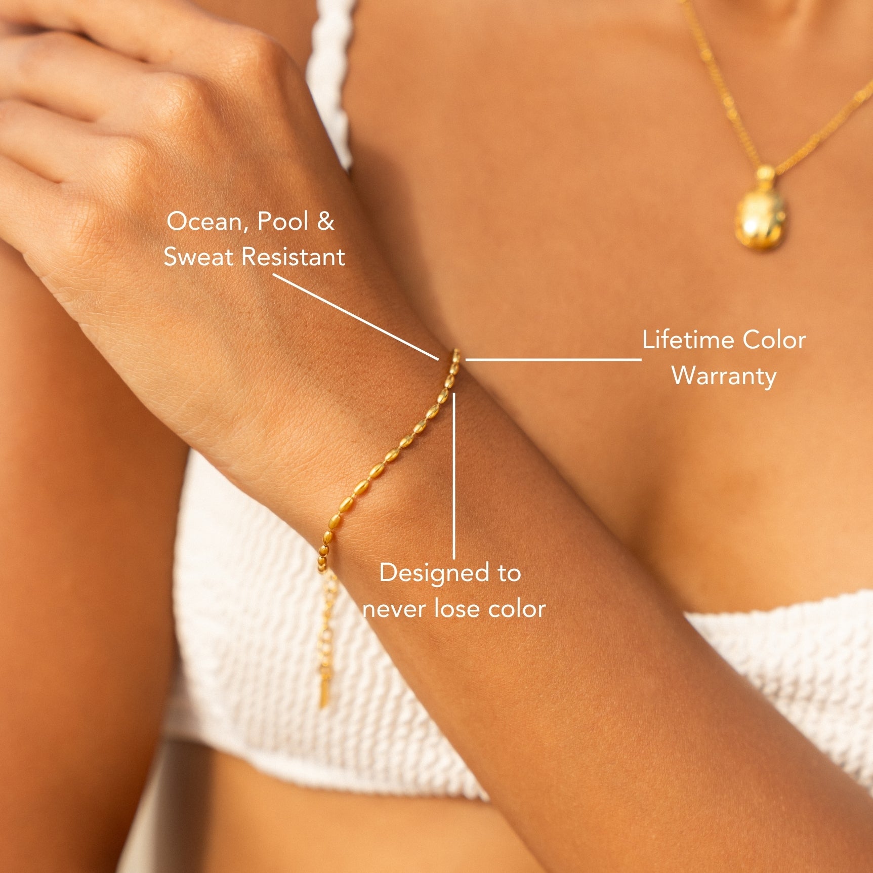 Pebble Gold Chain Bracelet