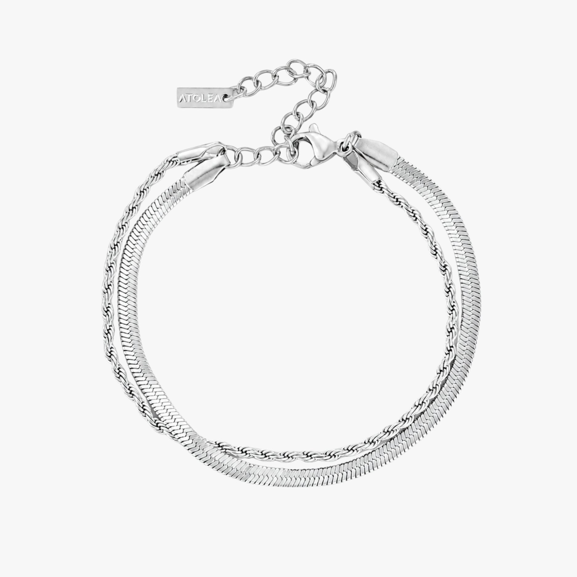 Silver IOS Layered Bracelet