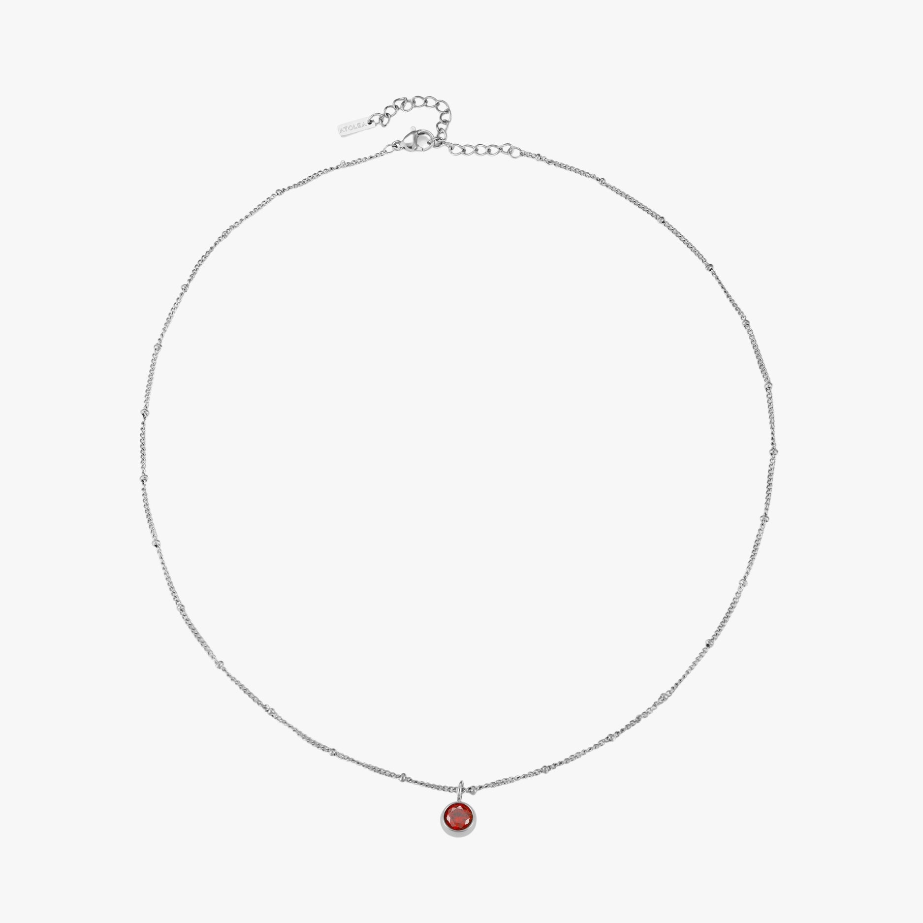 Silver January Birthstone Necklace