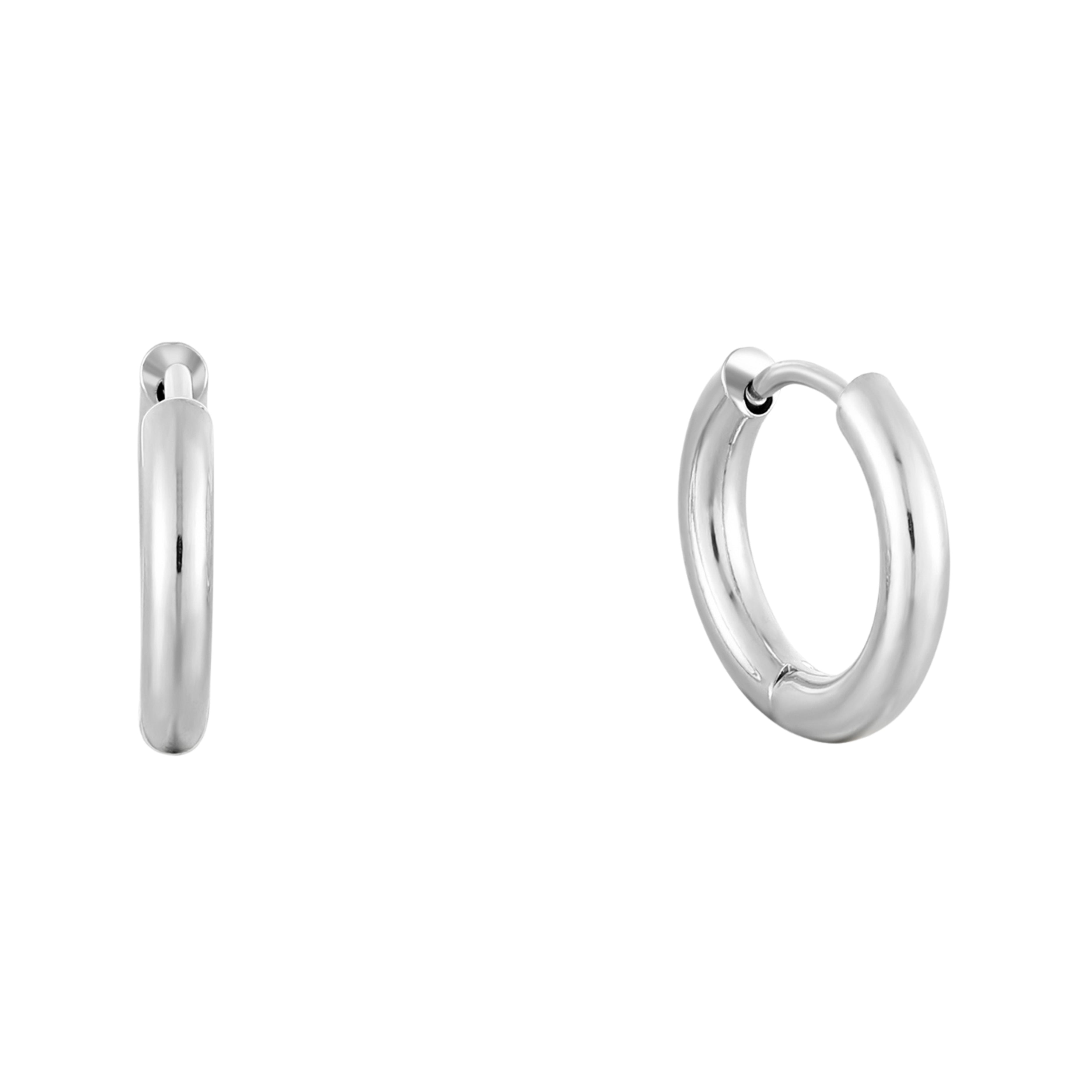 Silver Mini Classic Hoops
