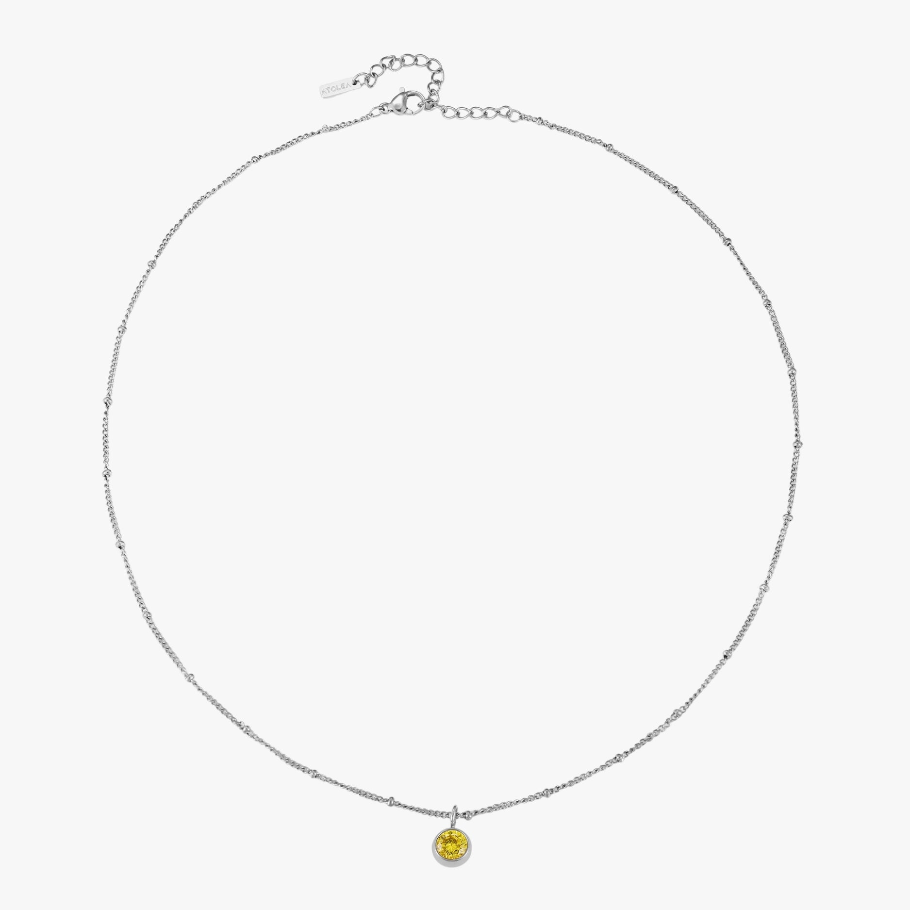 Silver November Birthstone Necklace