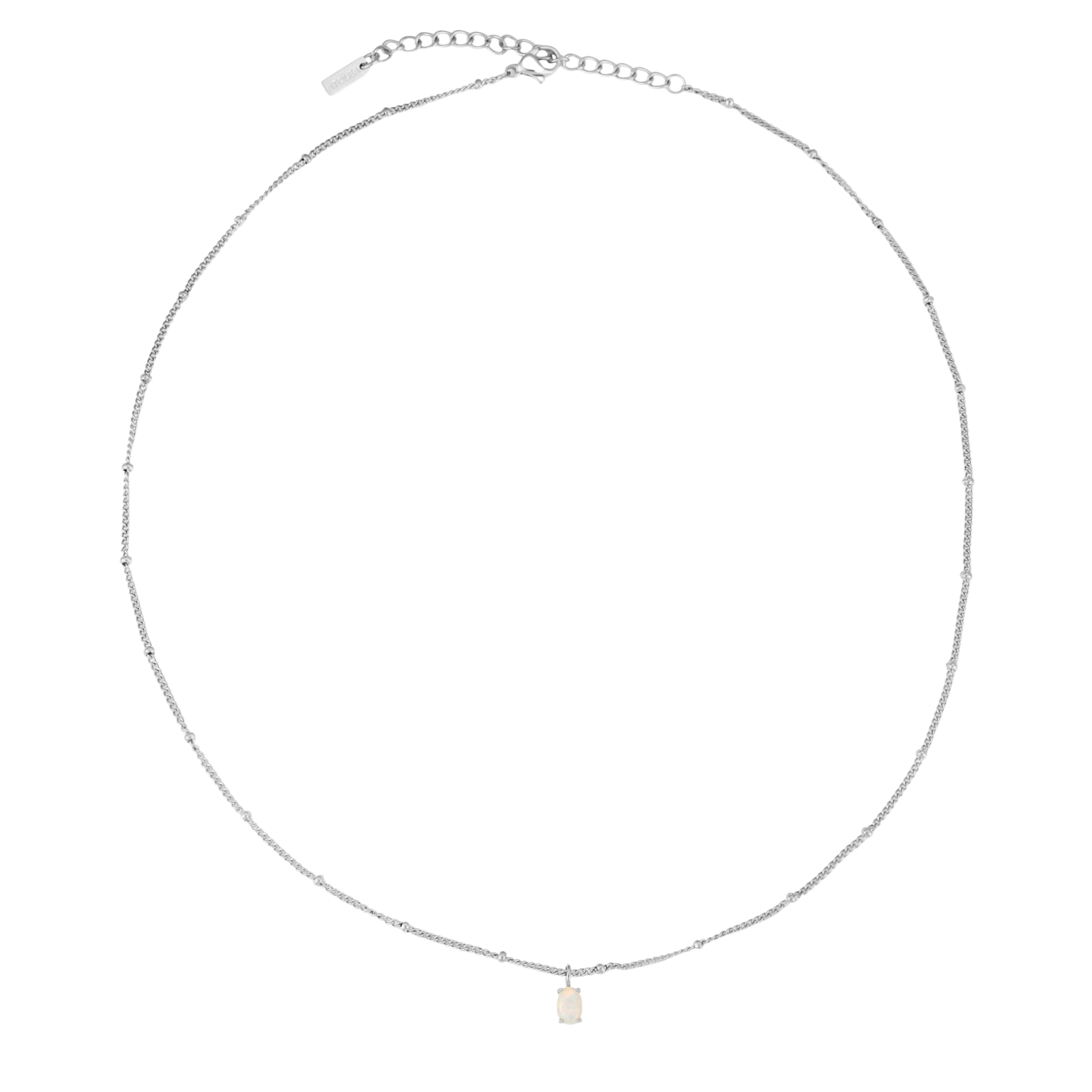 Silver Opal Necklace Full
